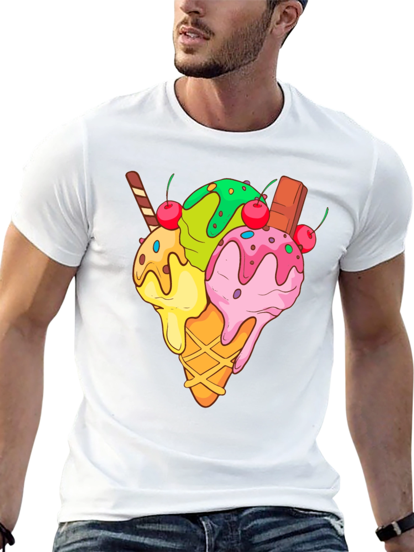 Ice Cream Cone Graphic T-Shirt