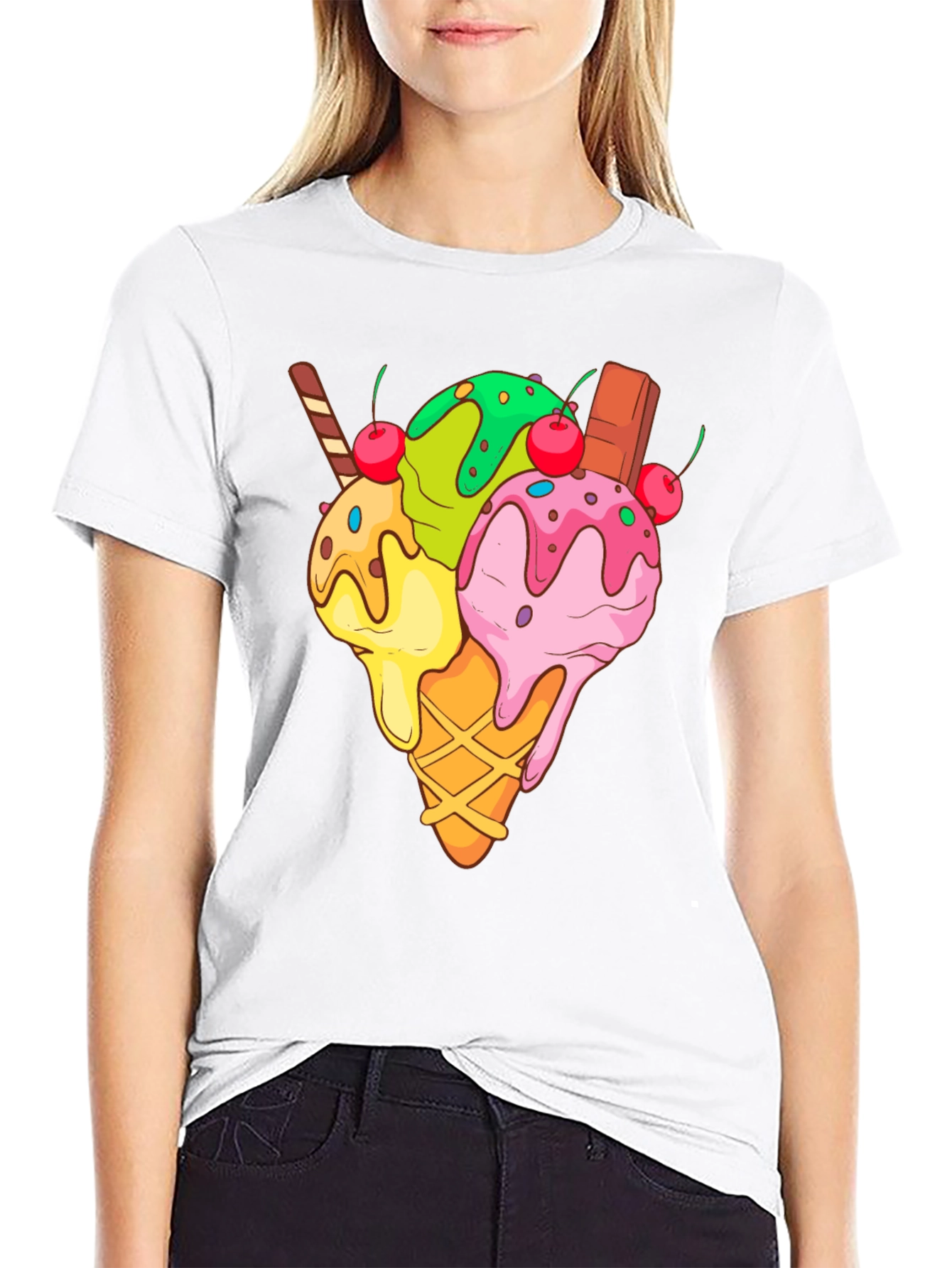 Ice Cream Cone Graphic T-Shirt