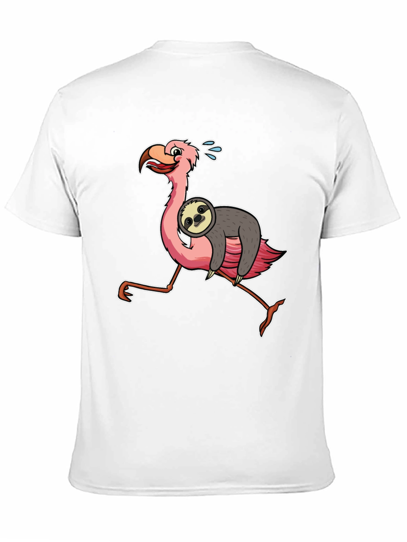 Sloth Riding Flamingo Graphic Tee