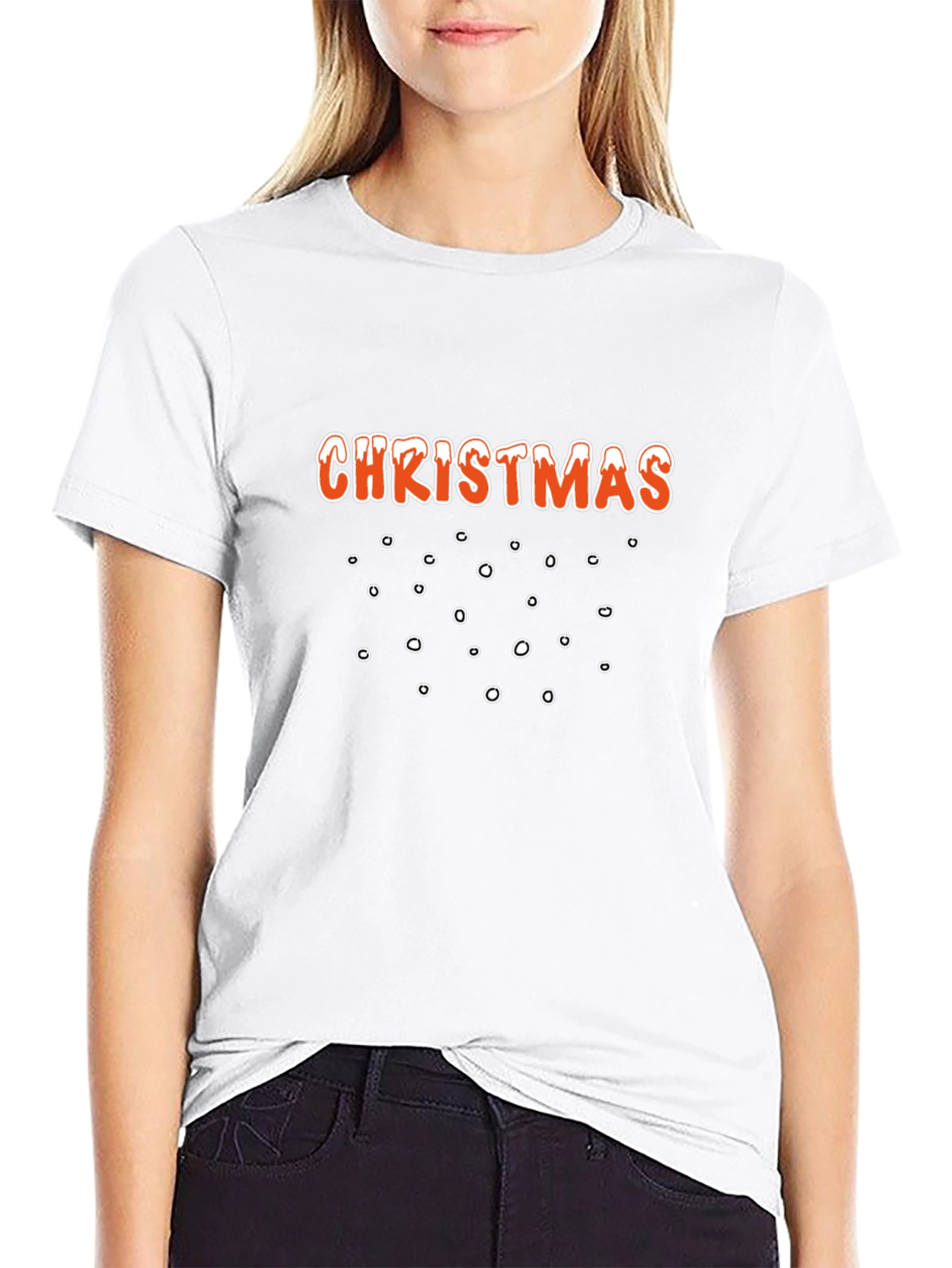 Christmas Snowflakes Crew Neck T-Shirt