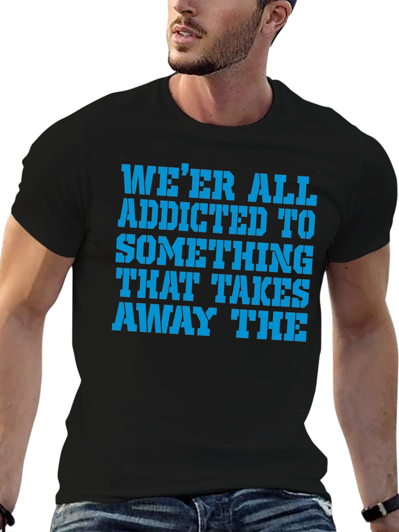 Addicted To Something Graphic Tee - Soft Cotton
