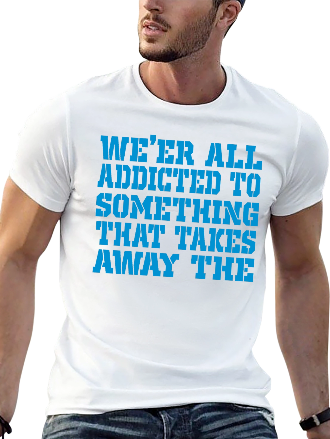 Addicted To Something Graphic Tee - Soft Cotton