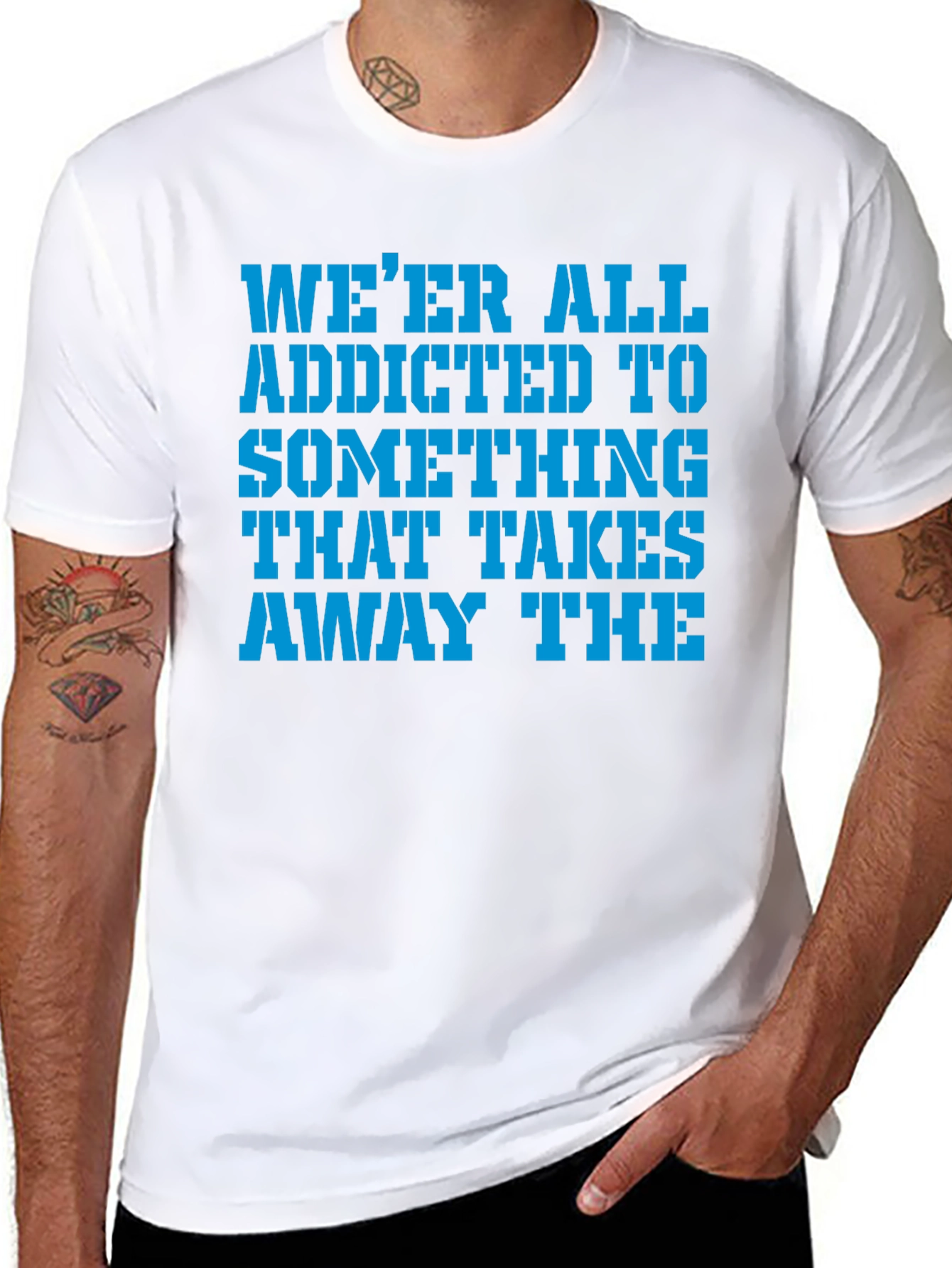 Addicted To Something Graphic Tee - Soft Cotton