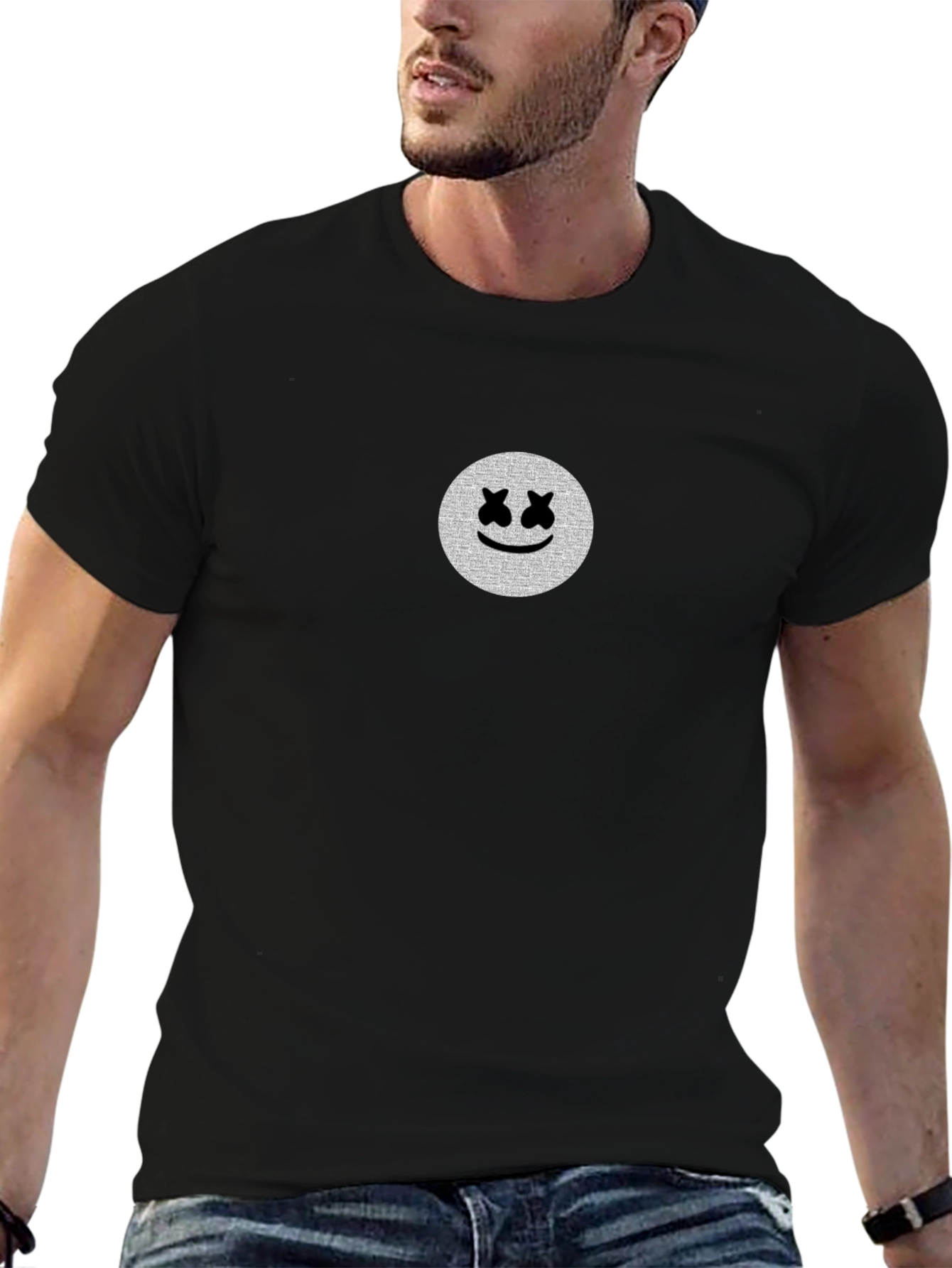 Smiley Face Graphic T-Shirt - Modern Casual Tee