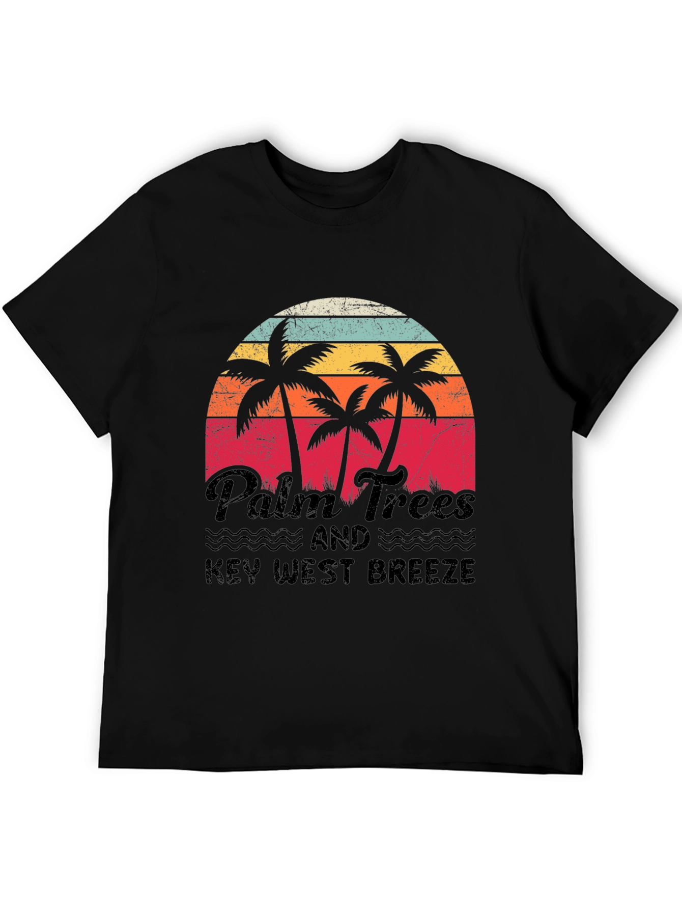 Palm Trees & Key West Breeze Retro T-Shirt