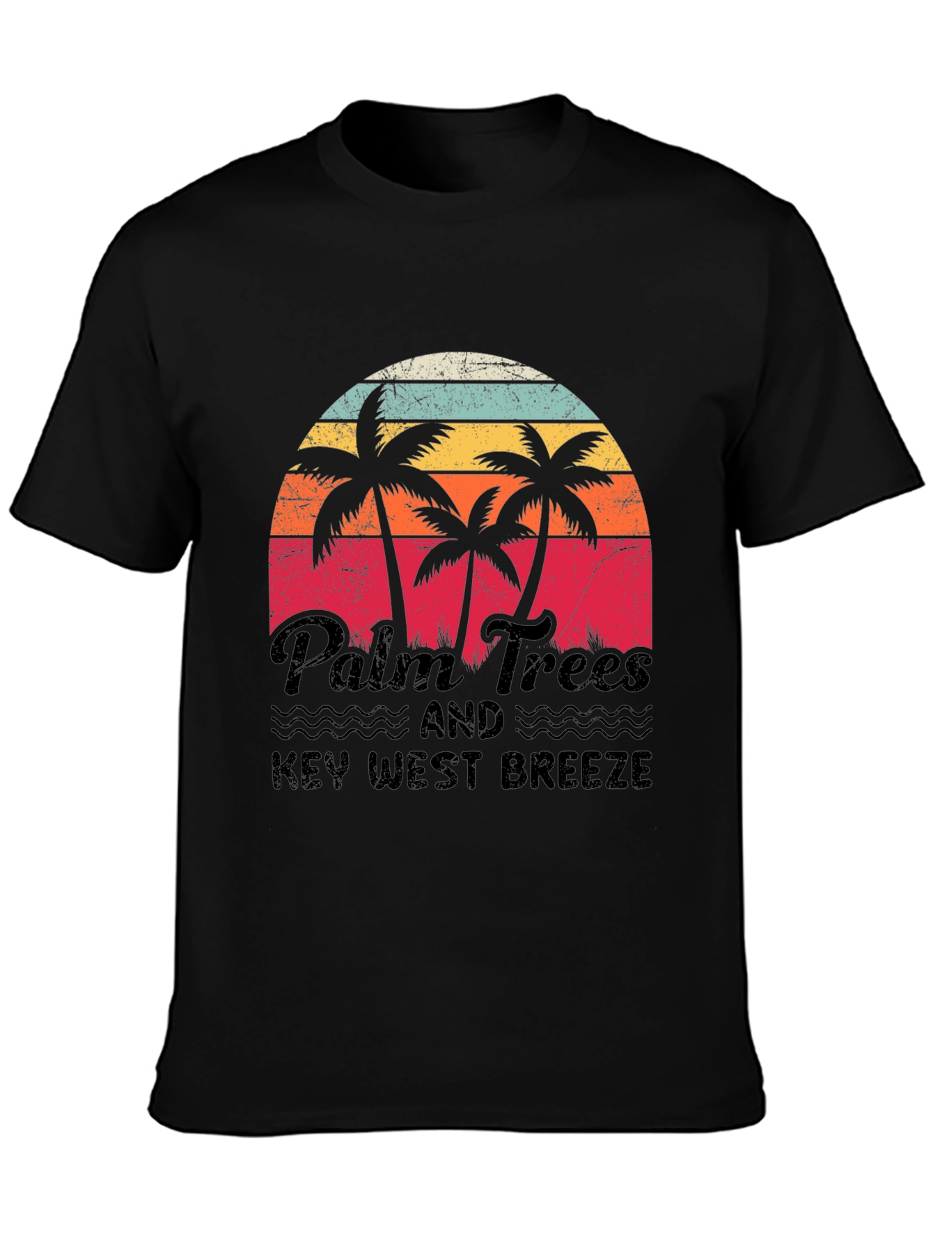 Palm Trees & Key West Breeze Retro T-Shirt