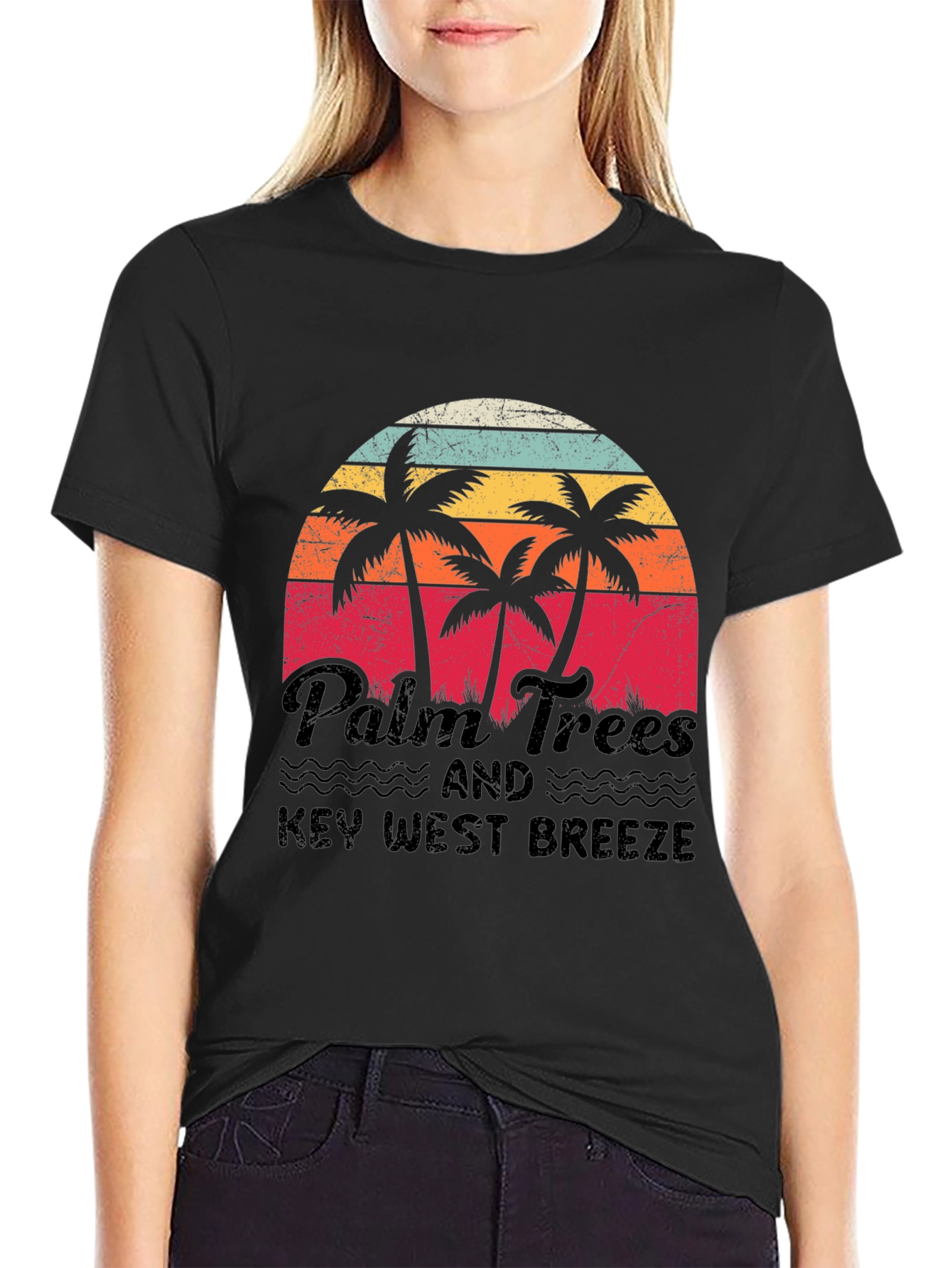 Palm Trees & Key West Breeze Retro T-Shirt