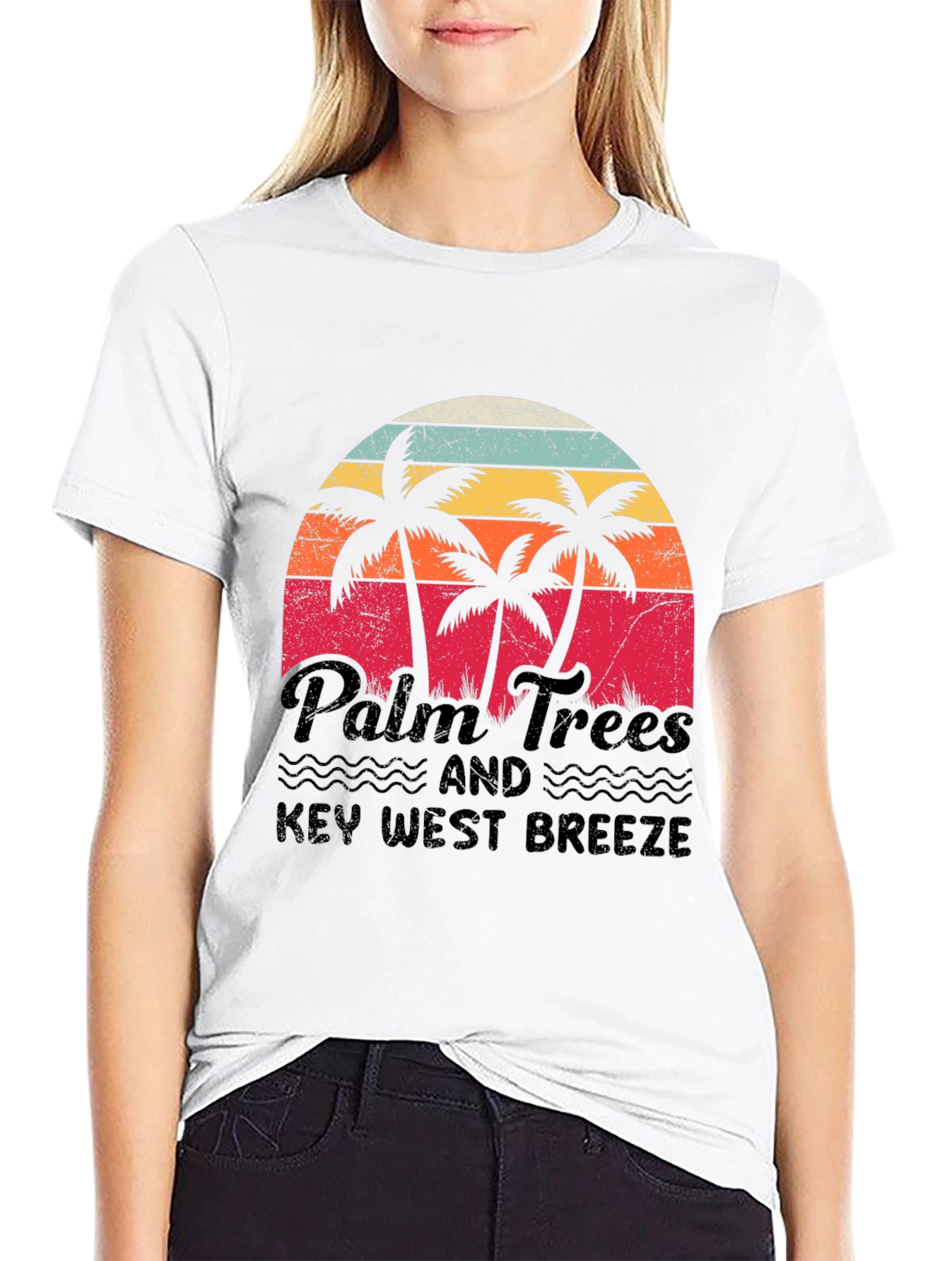 Palm Trees & Key West Breeze Retro T-Shirt