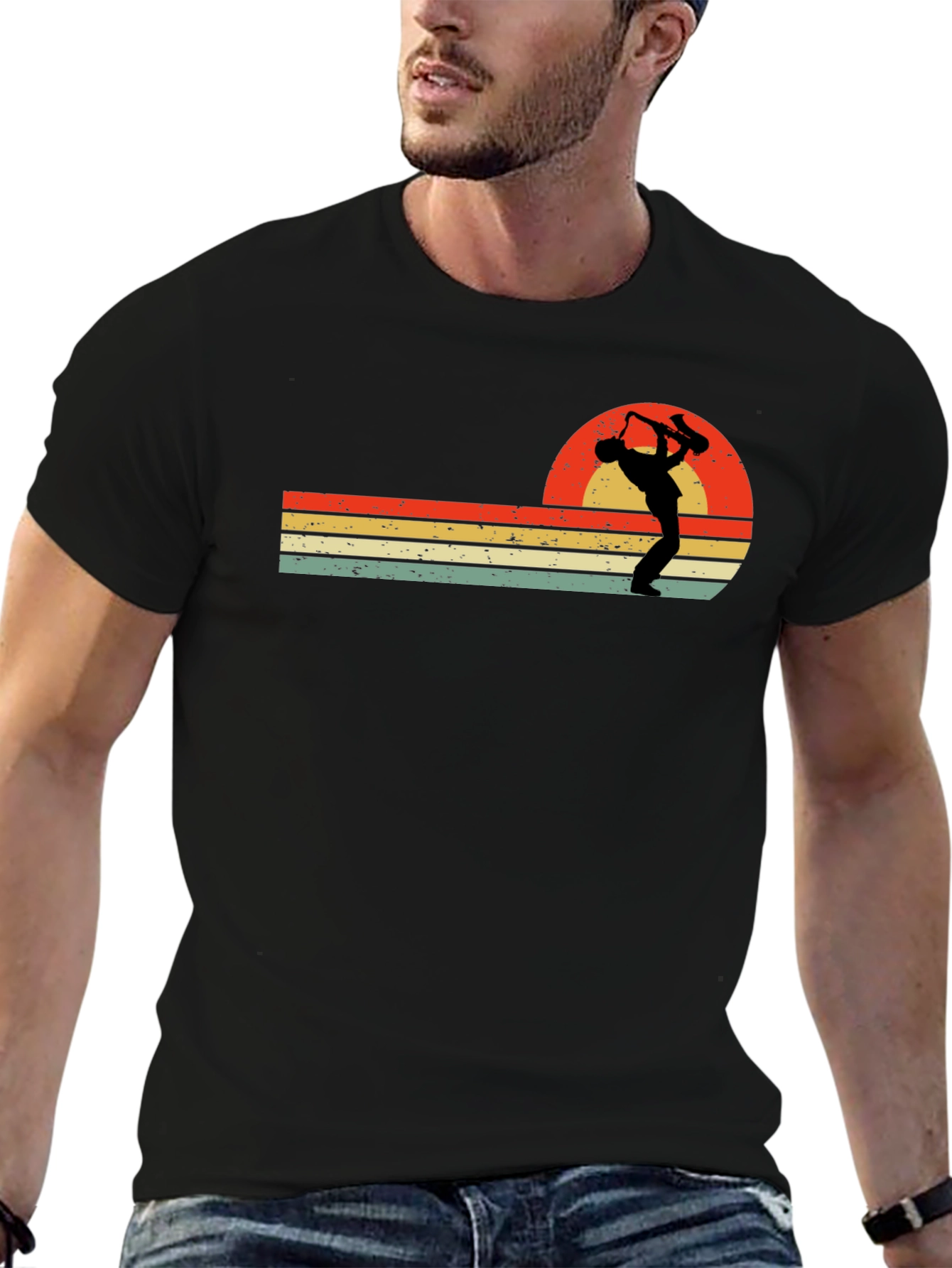 Retro Saxophone Player T-Shirt