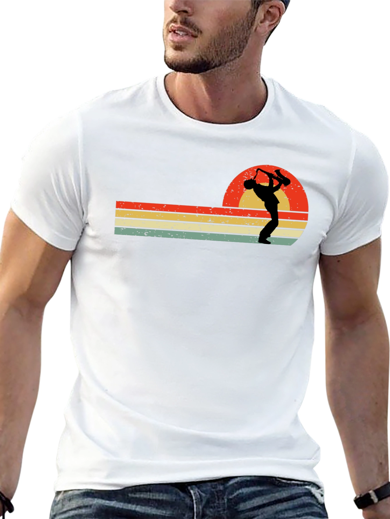 Retro Saxophone Player T-Shirt