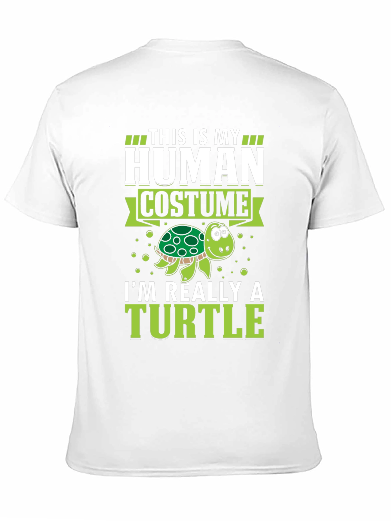 Human Costume Funny Turtle Graphic T-Shirt