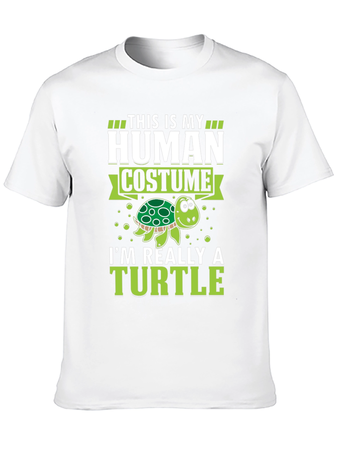 Human Costume Funny Turtle Graphic T-Shirt