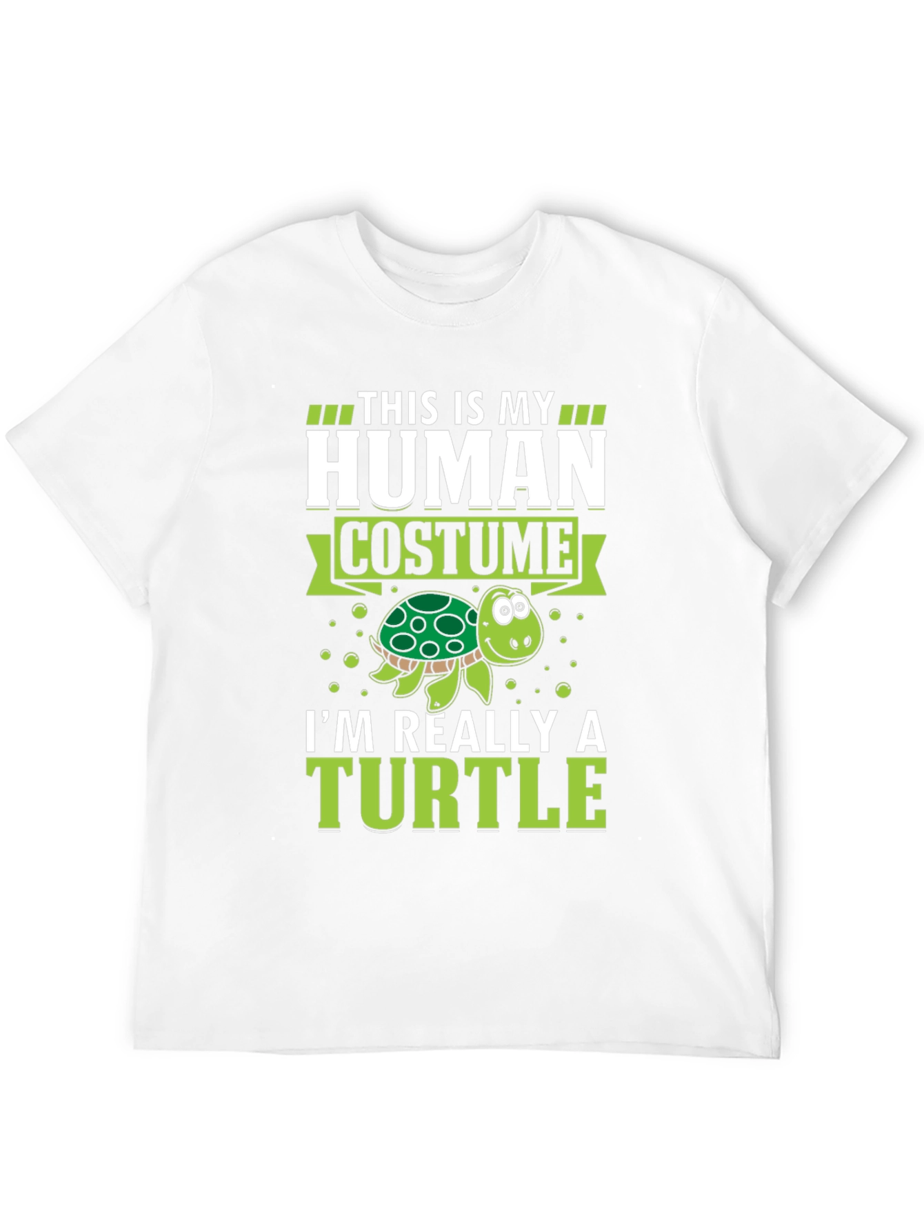 Human Costume Funny Turtle Graphic T-Shirt
