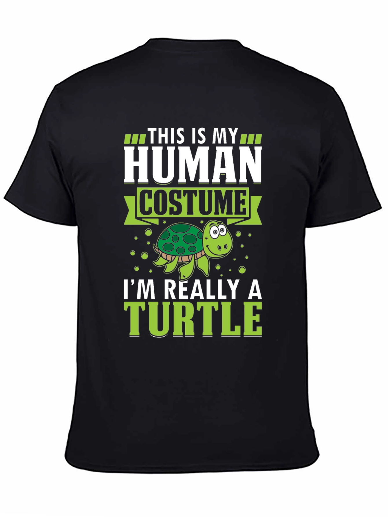 Human Costume Funny Turtle Graphic T-Shirt