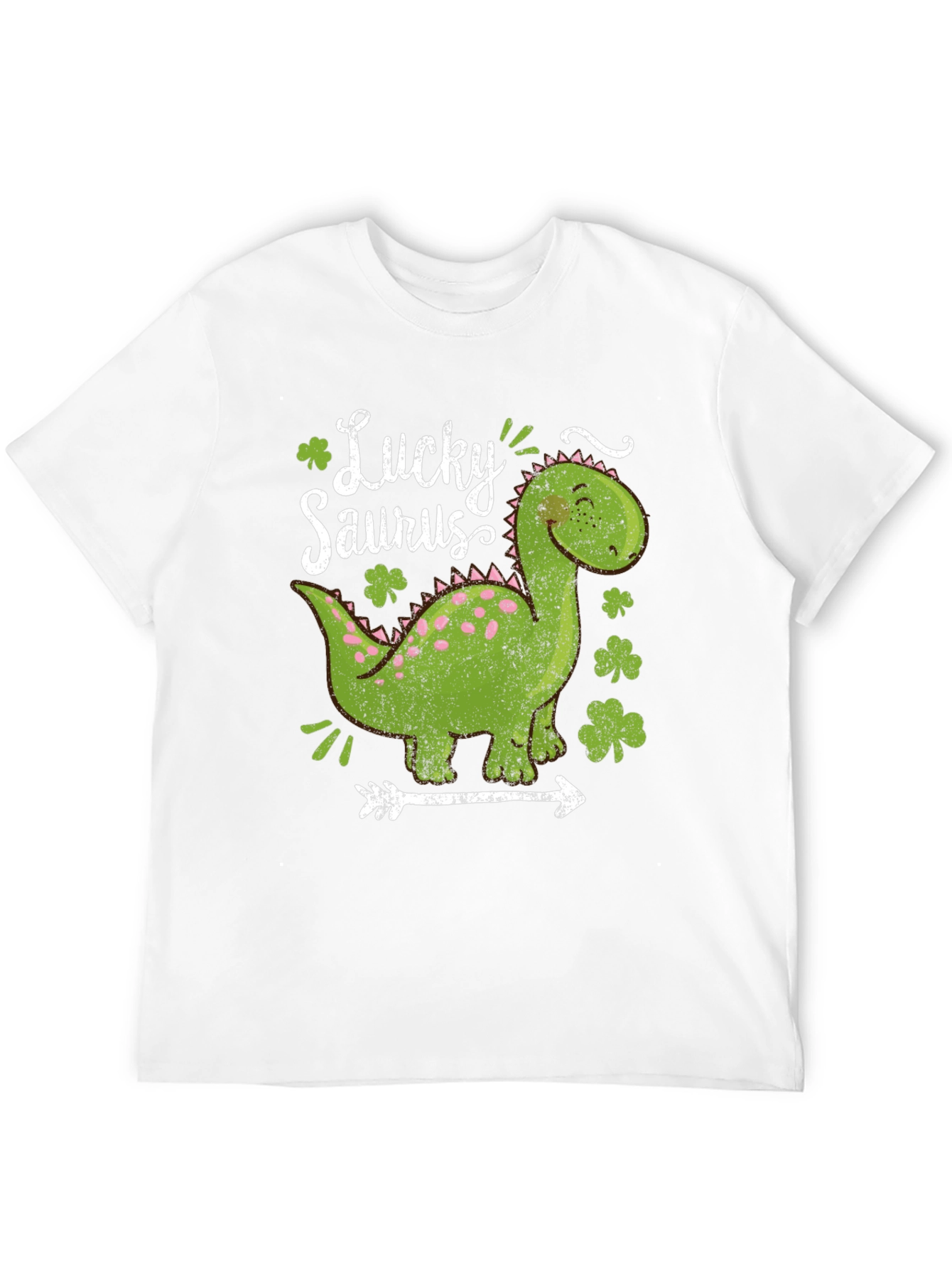 Lucky Saurus T-Shirt - St. Patricks Day Dinosaur Tee