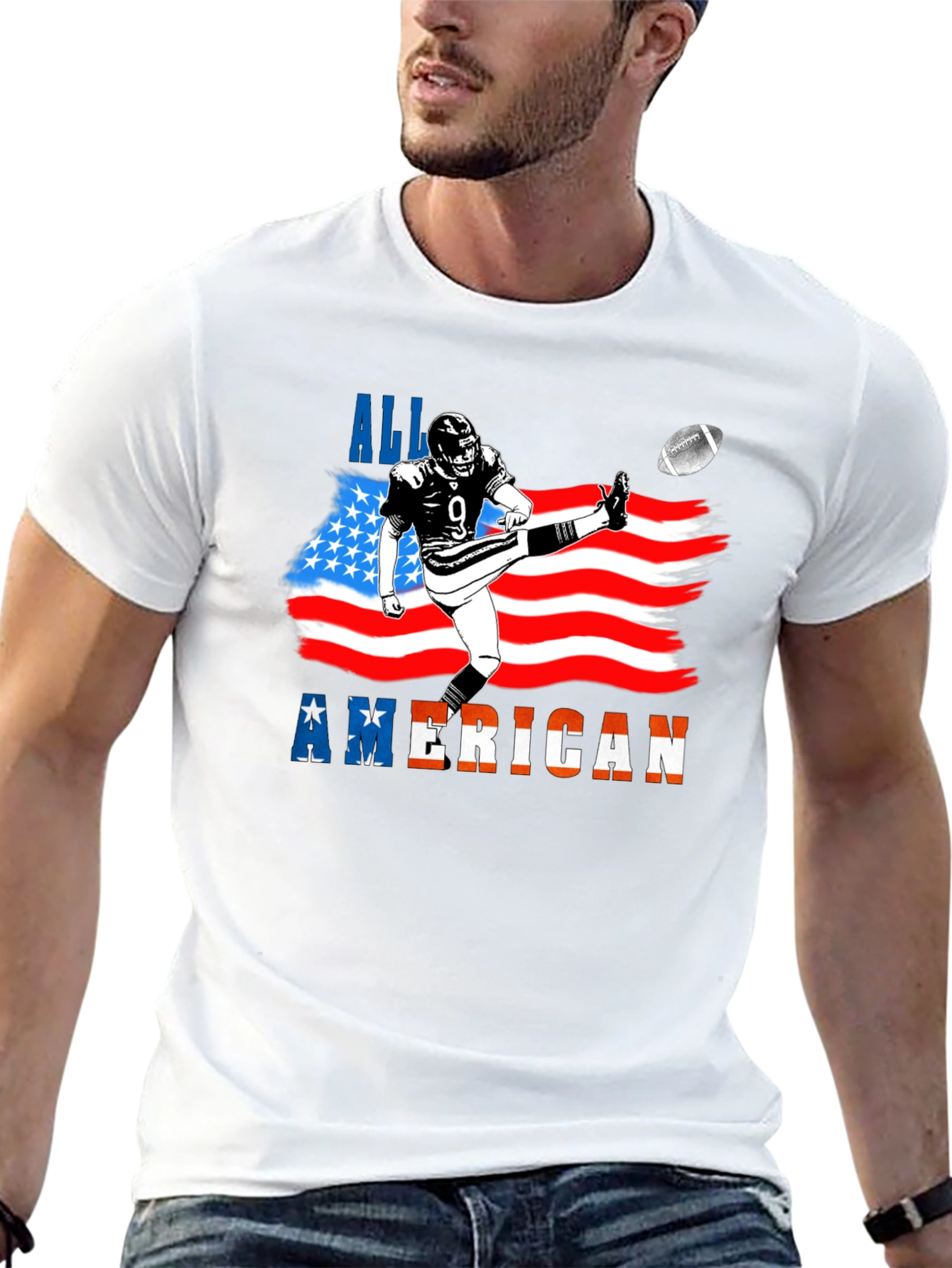 All American Football Graphic Tee