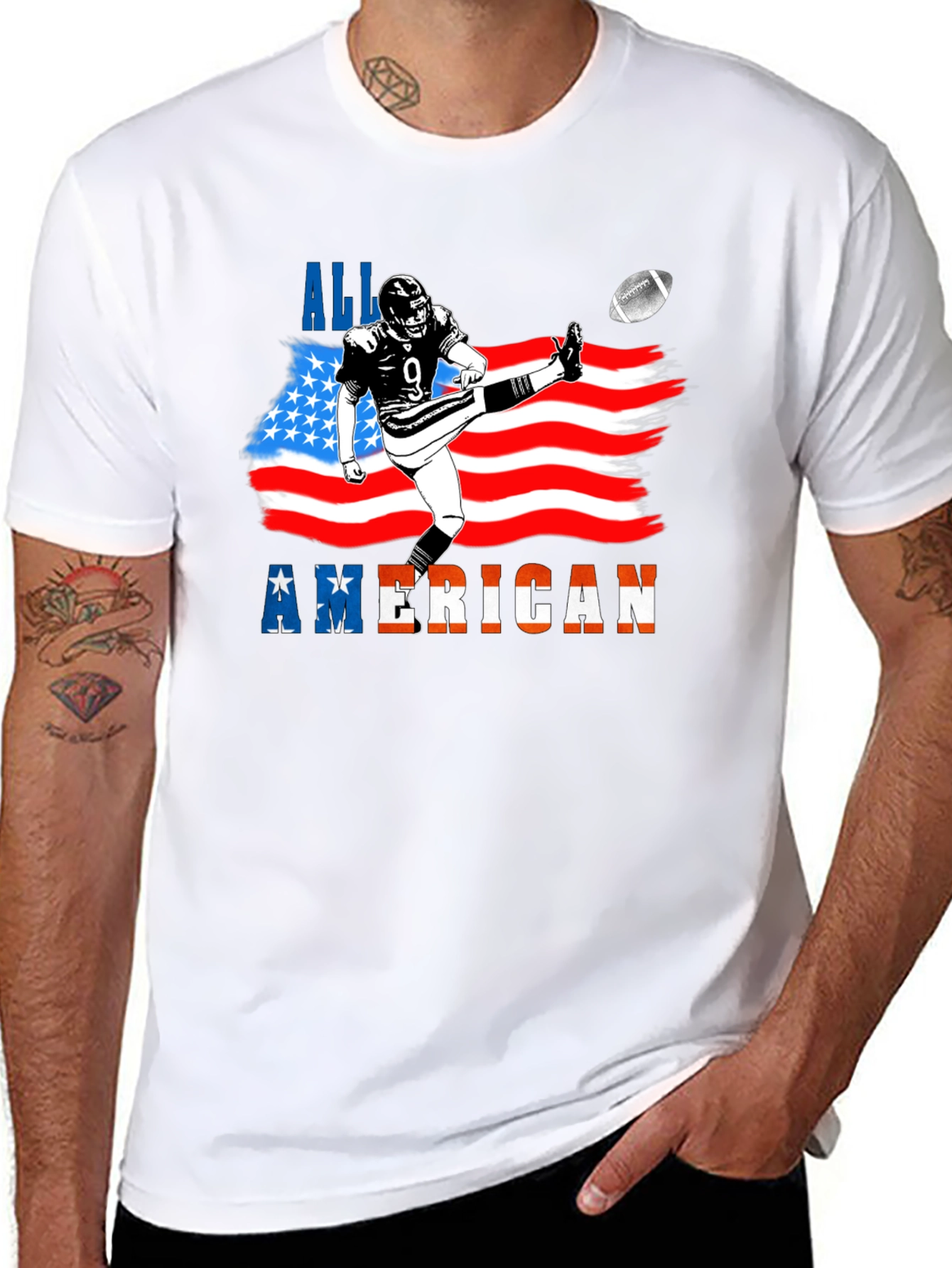 All American Football Graphic Tee