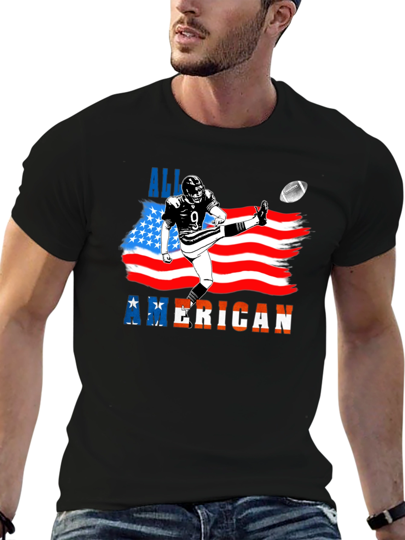 All American Football Graphic Tee