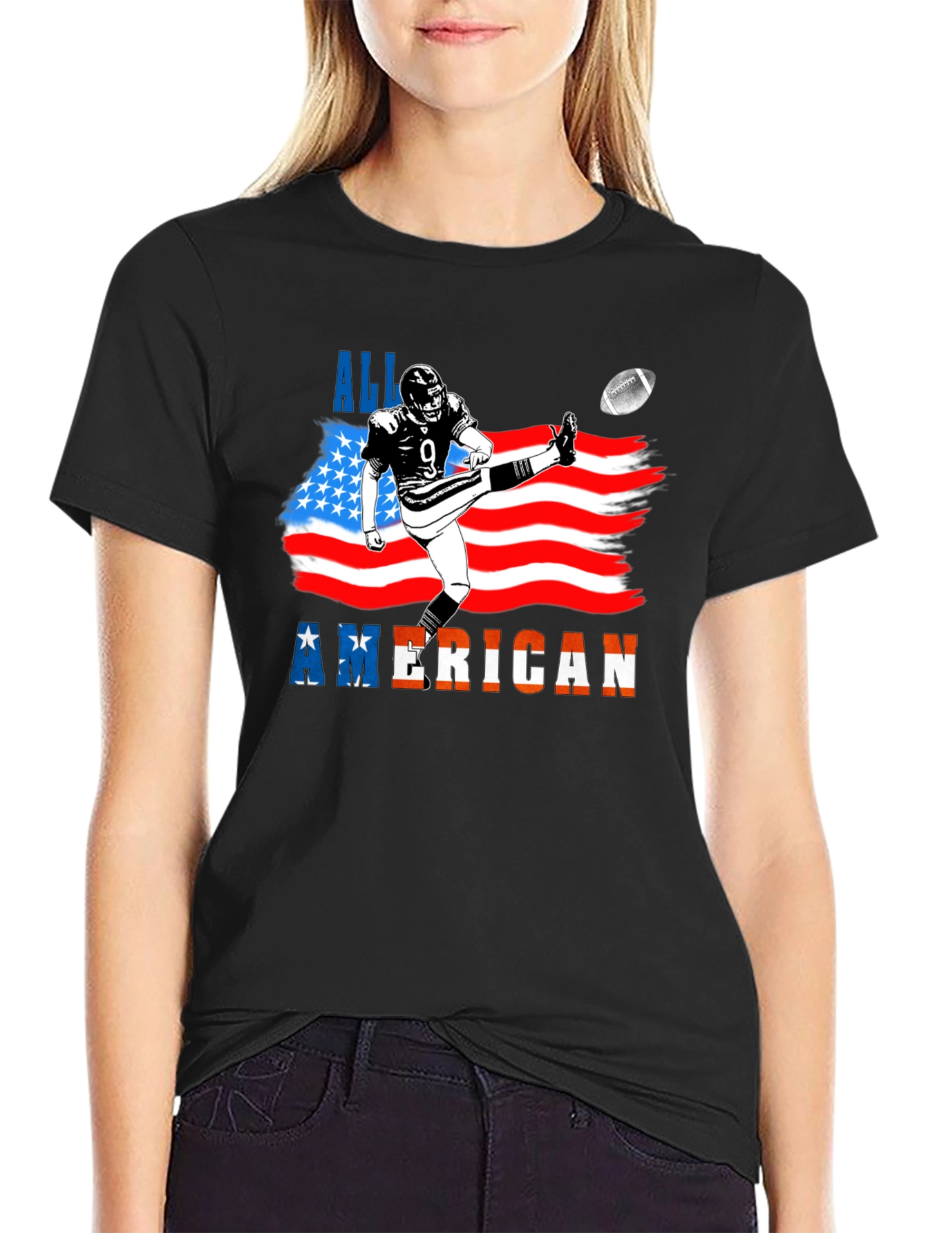All American Football Graphic Tee