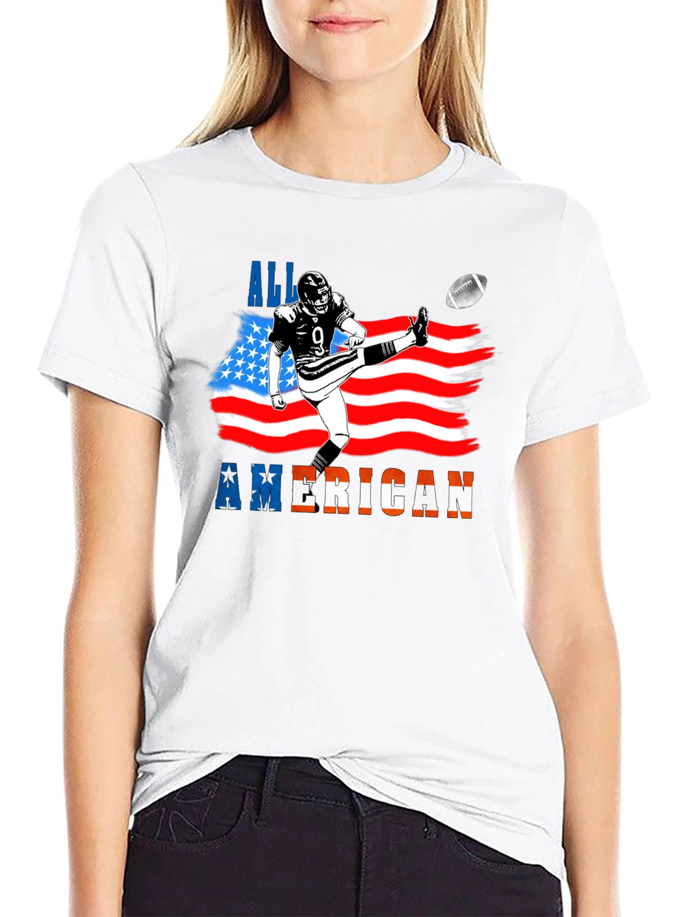 All American Football Graphic Tee