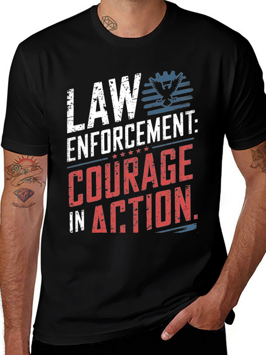 Law Enforcement Courage in Action Graphic T-Shirt