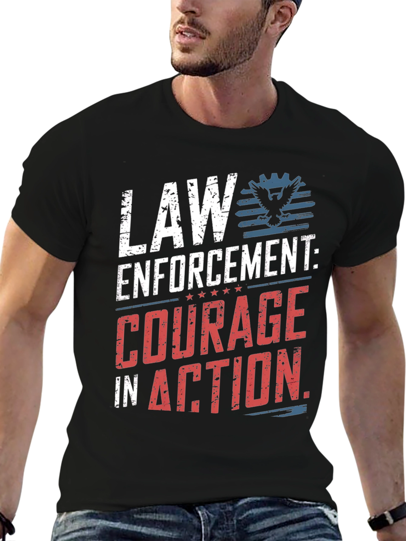 Law Enforcement Courage in Action Graphic T-Shirt