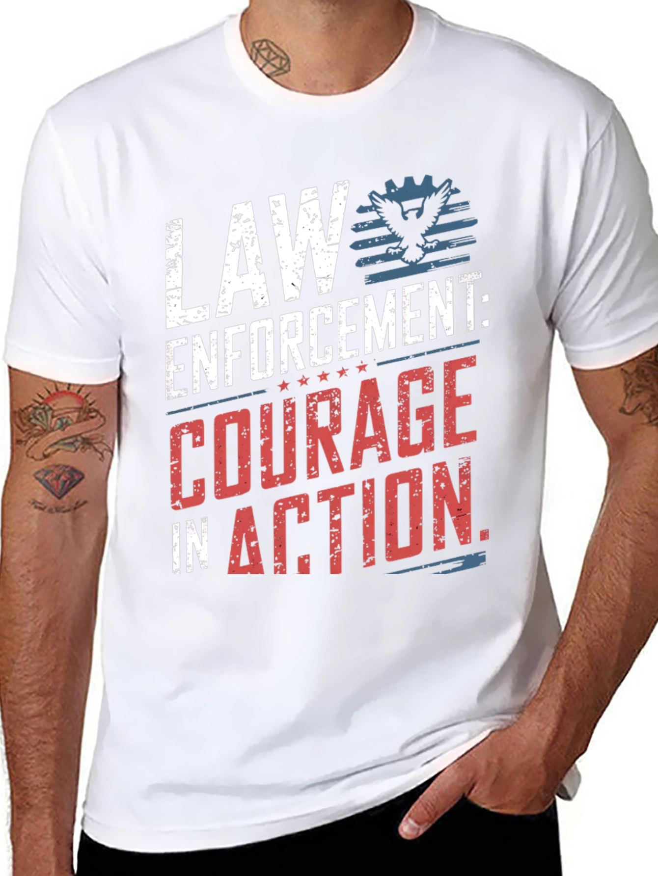 Law Enforcement Courage in Action Graphic T-Shirt