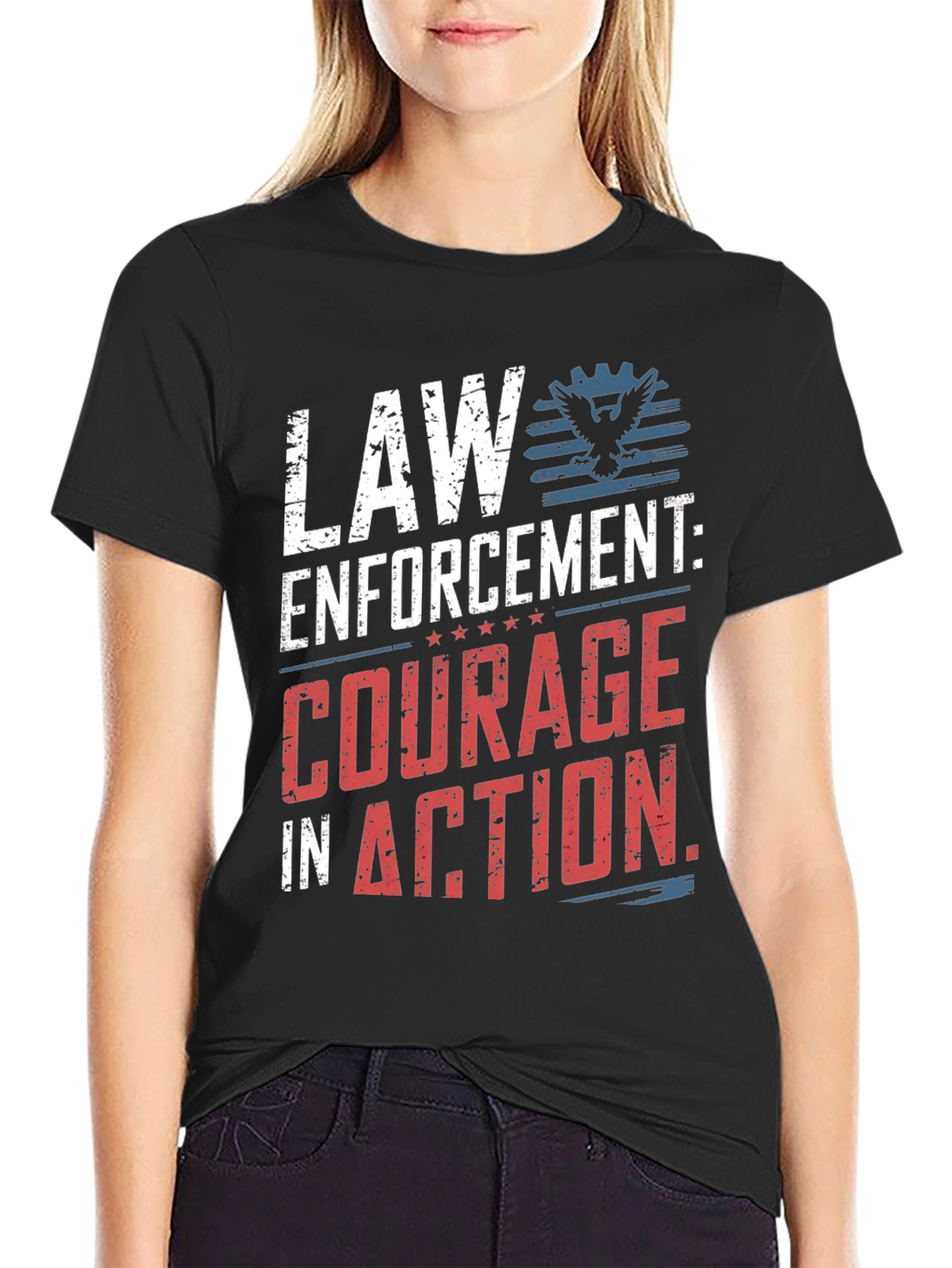 Law Enforcement Courage in Action Graphic T-Shirt