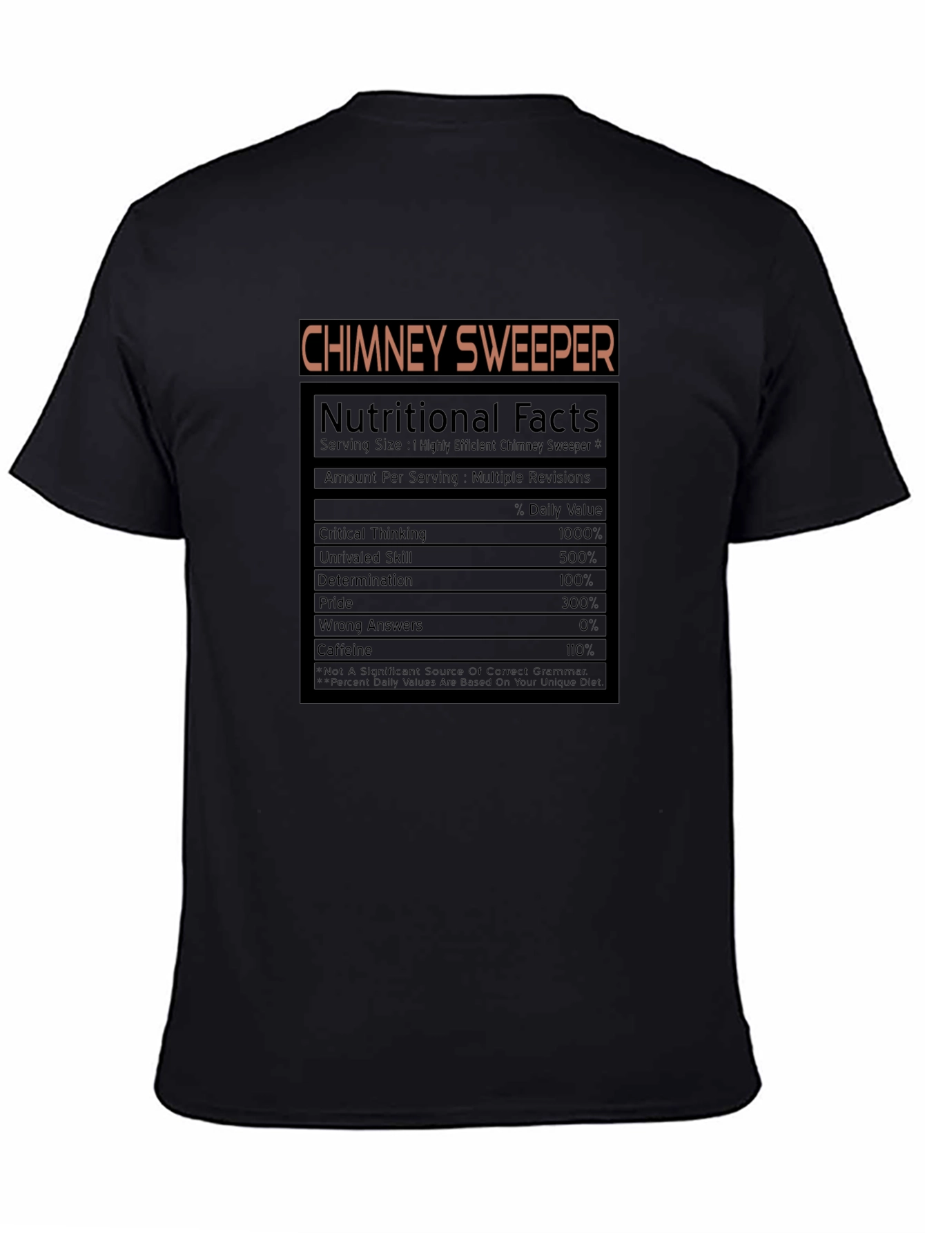Chimney Sweeper Nutritional Facts Novelty T-Shirt