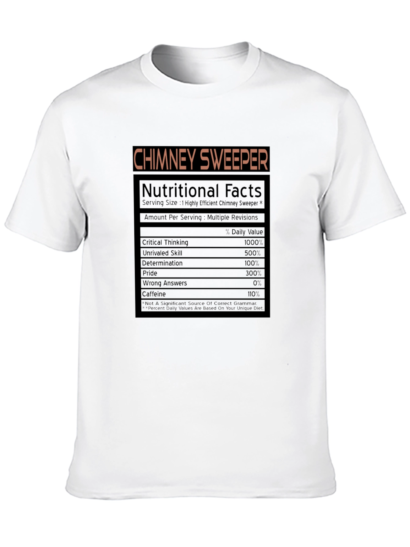 Chimney Sweeper Nutritional Facts Novelty T-Shirt