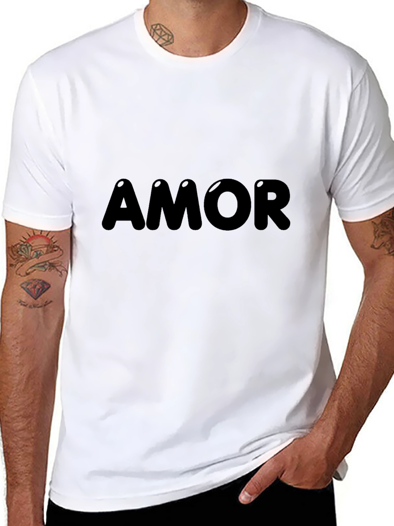 Amor Black T-Shirt - Casual Style