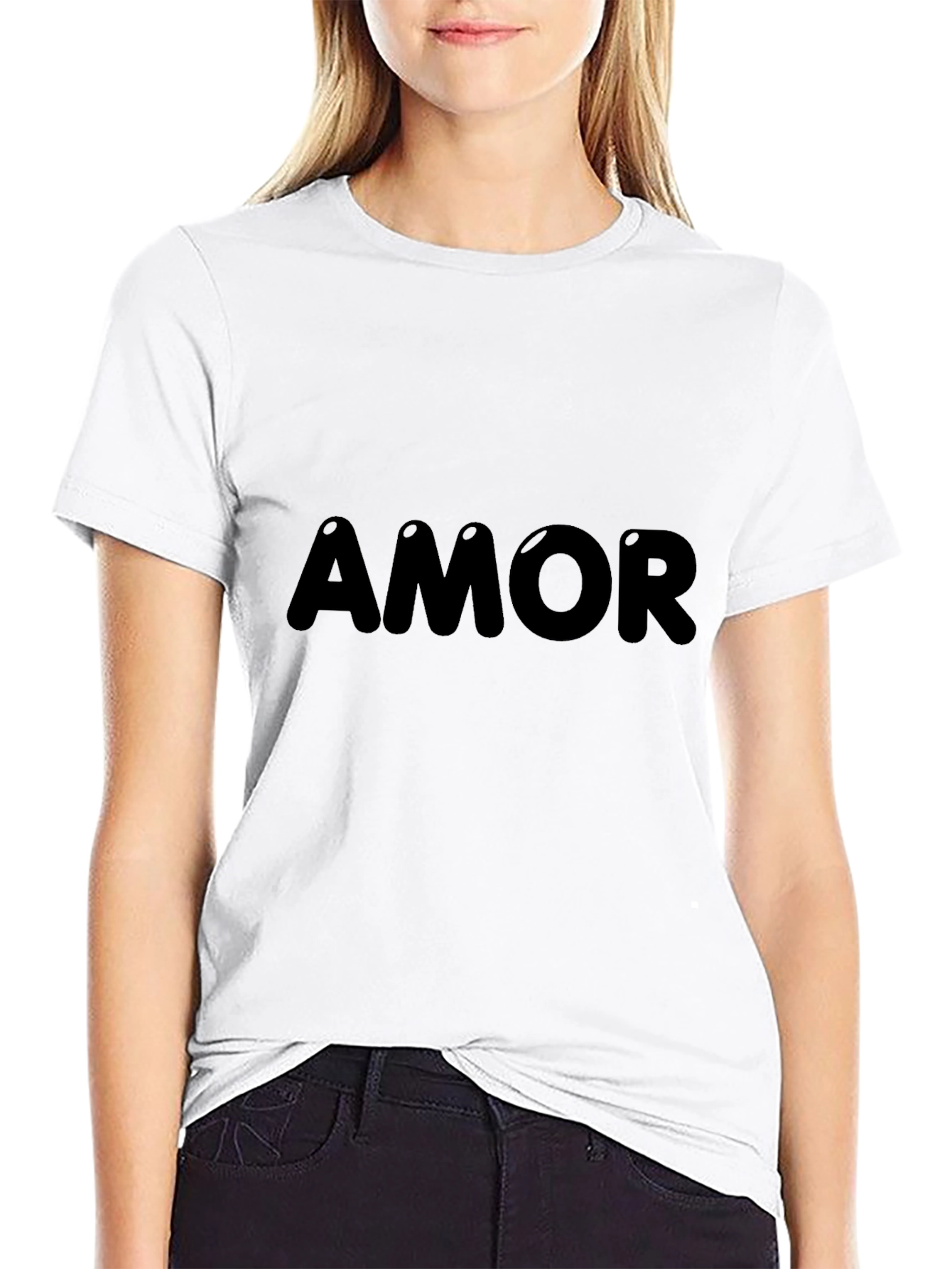 Amor Black T-Shirt - Casual Style