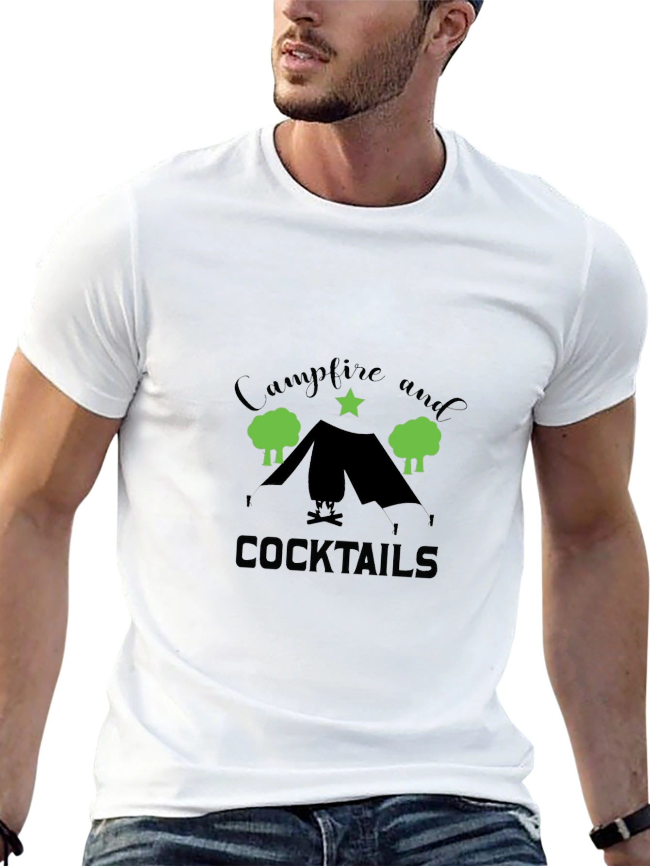 Campfire and Cocktails Graphic T-Shirt