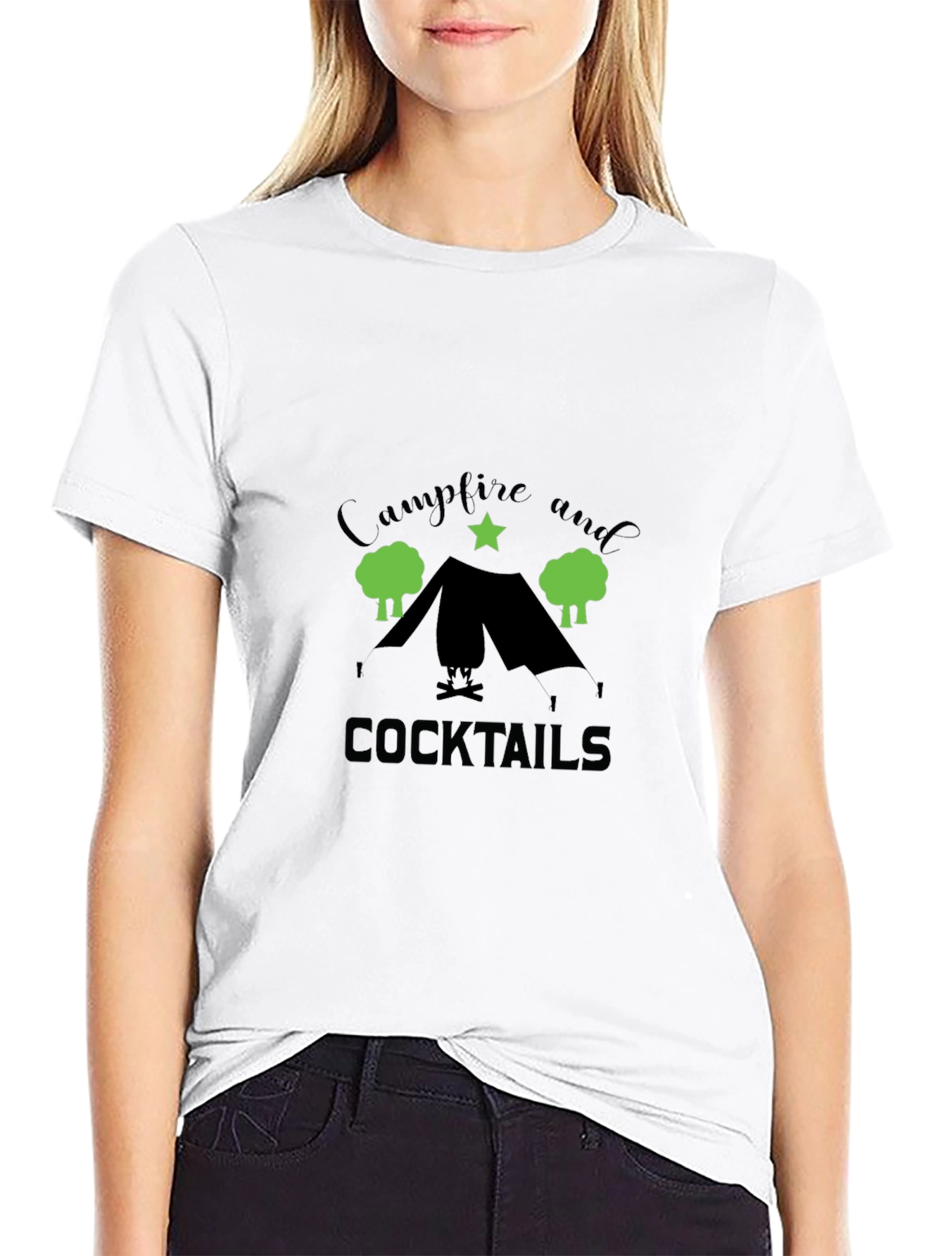 Campfire and Cocktails Graphic T-Shirt