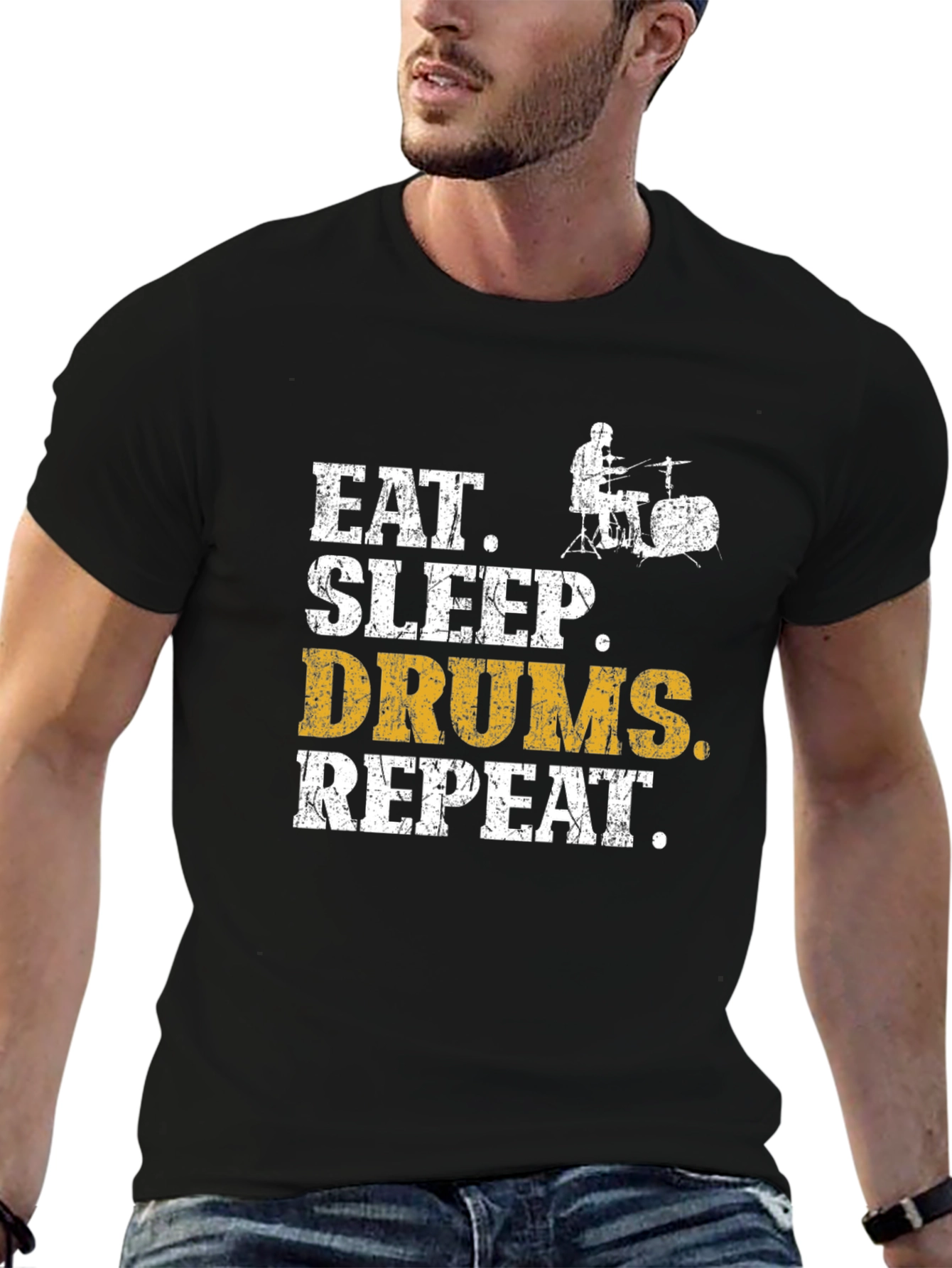 Eat Sleep Drums Repeat Graphic Tee