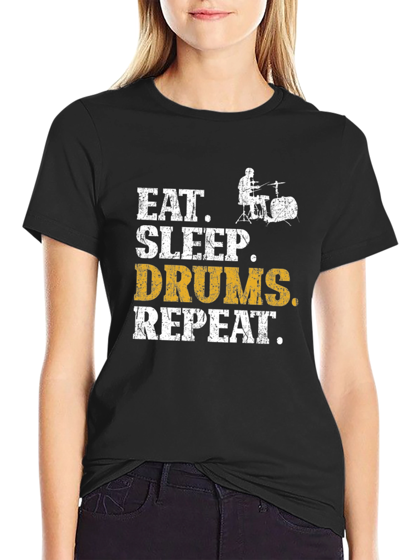 Eat Sleep Drums Repeat Graphic Tee