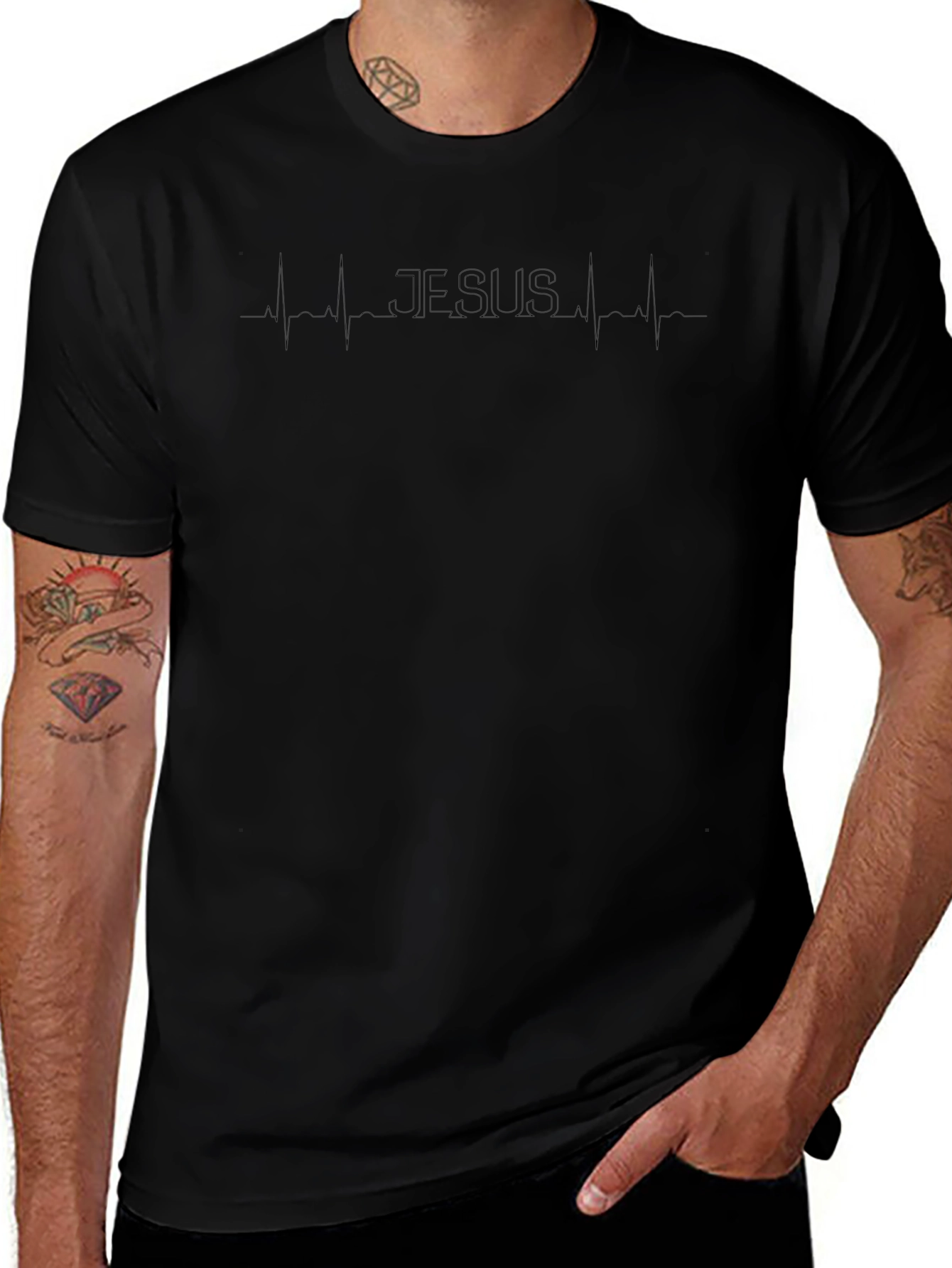 Jesus Heartbeat Graphic Tee - Stylish Christian Apparel
