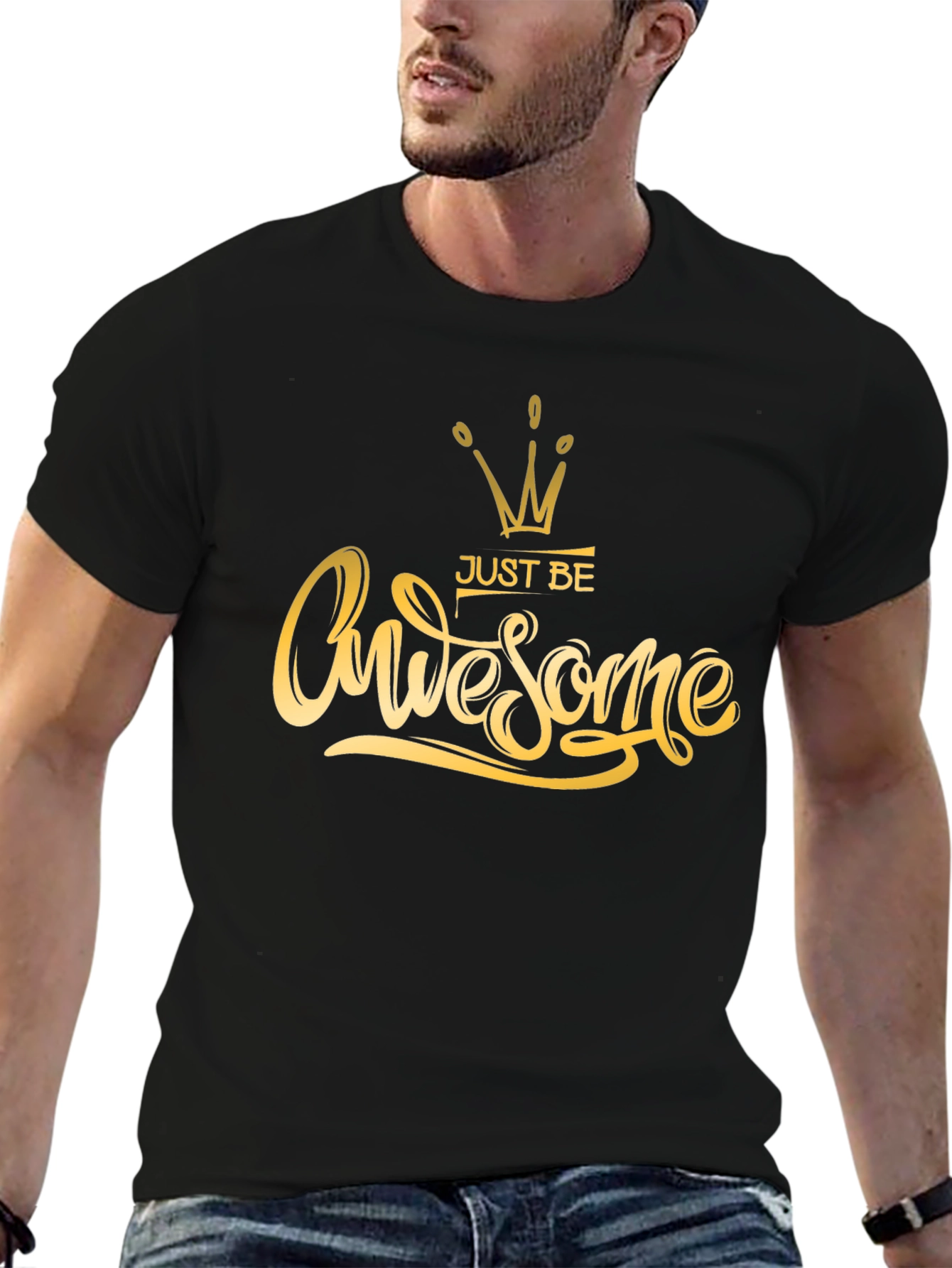 Just Be Awesome Black T-Shirt