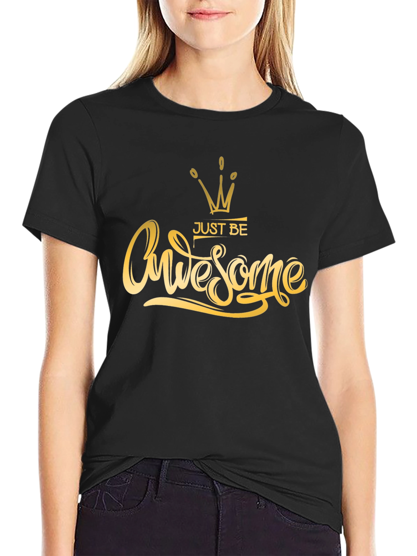 Just Be Awesome Black T-Shirt