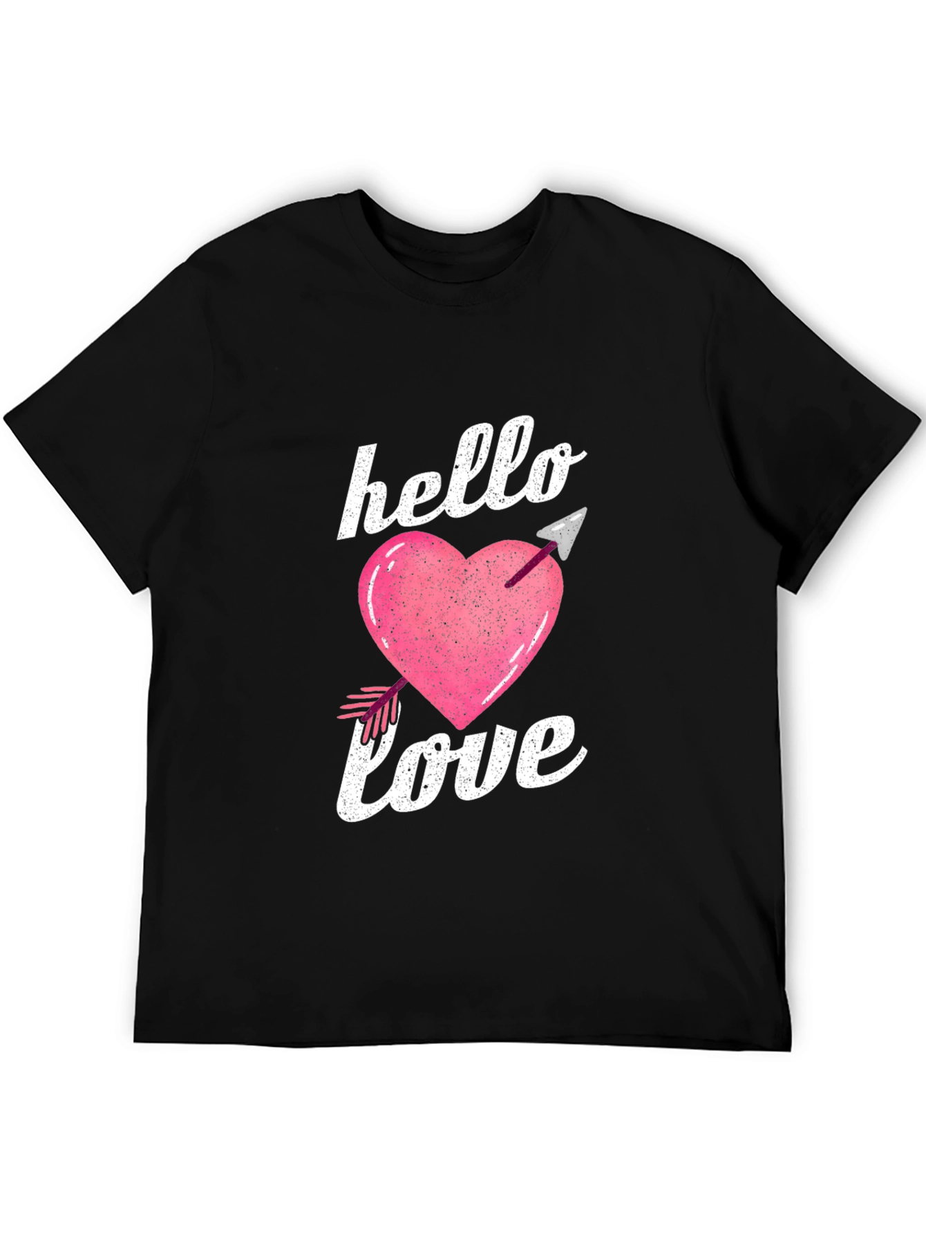 Hello Love Valentines Day Graphic T-Shirt