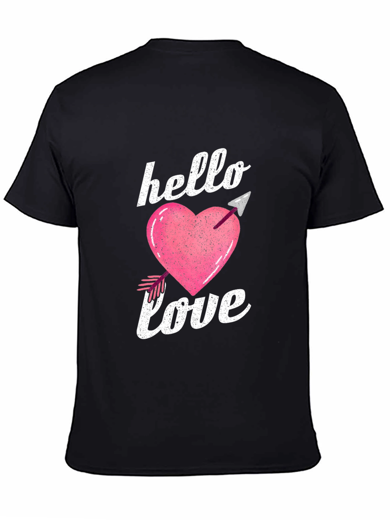 Hello Love Valentines Day Graphic T-Shirt