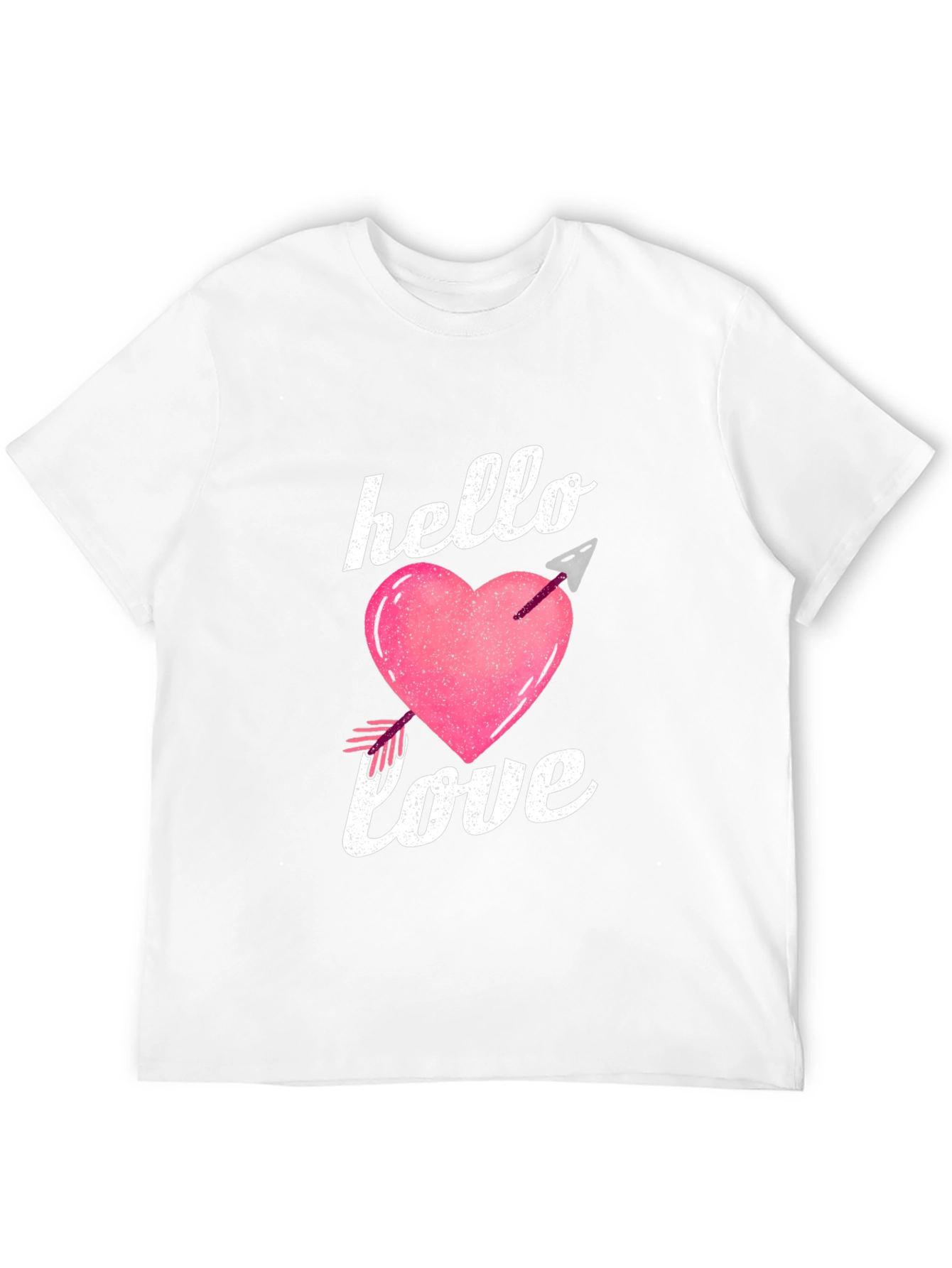 Hello Love Valentines Day Graphic T-Shirt