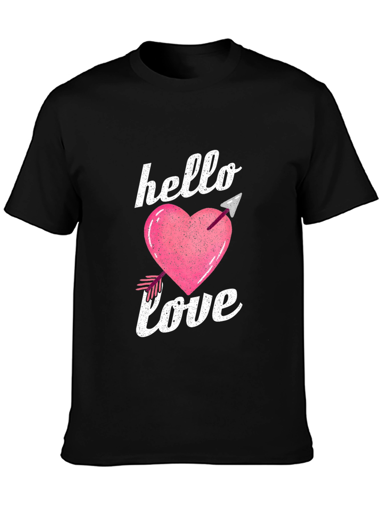 Hello Love Valentines Day Graphic T-Shirt