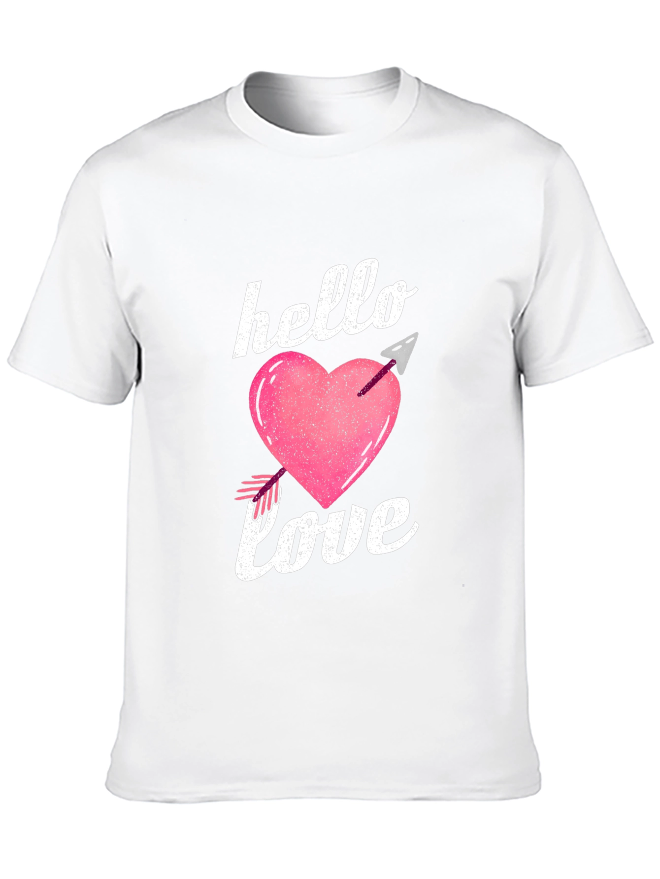 Hello Love Valentines Day Graphic T-Shirt