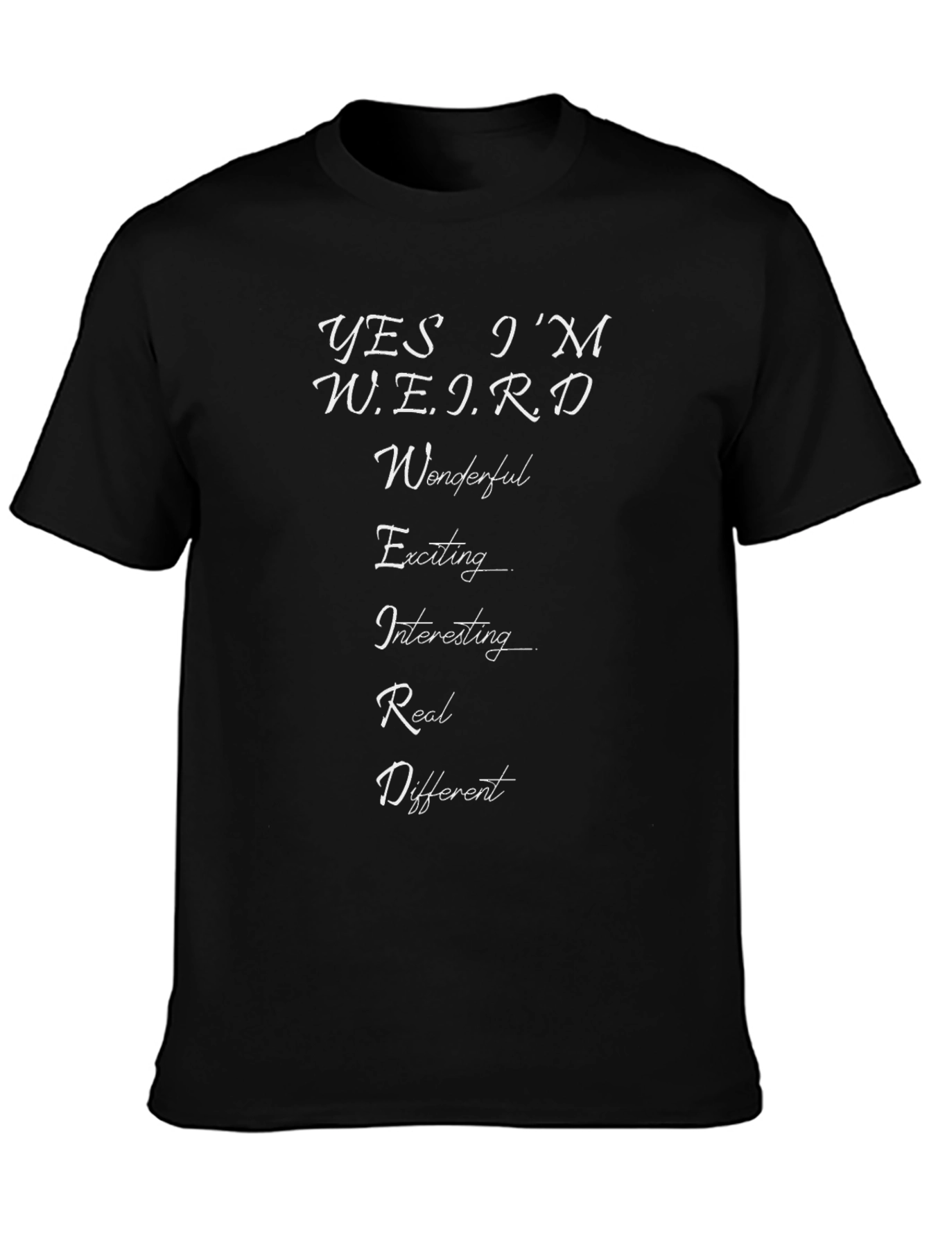 Weird Definition Graphic T-Shirt - Black