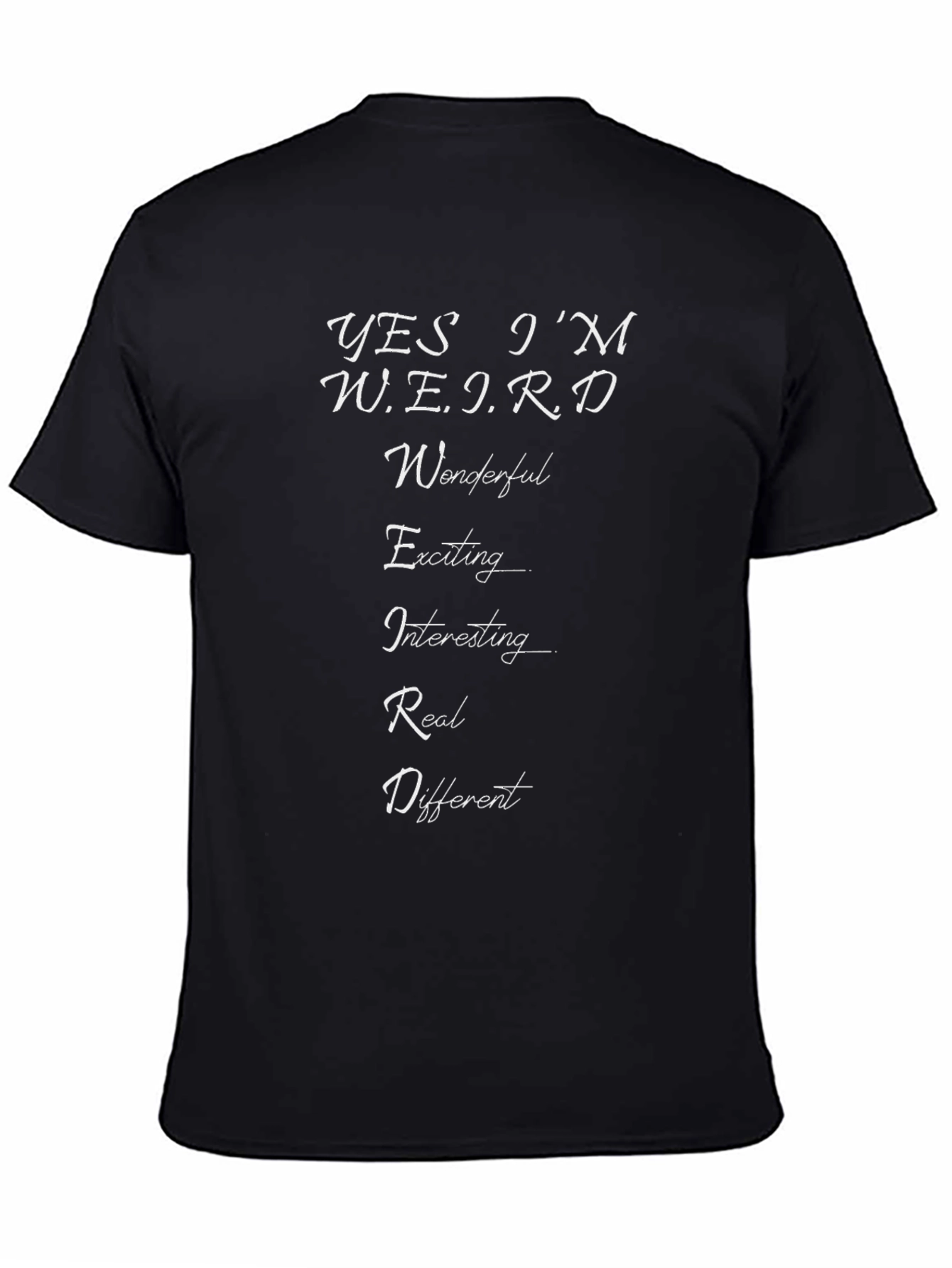 Weird Definition Graphic T-Shirt - Black