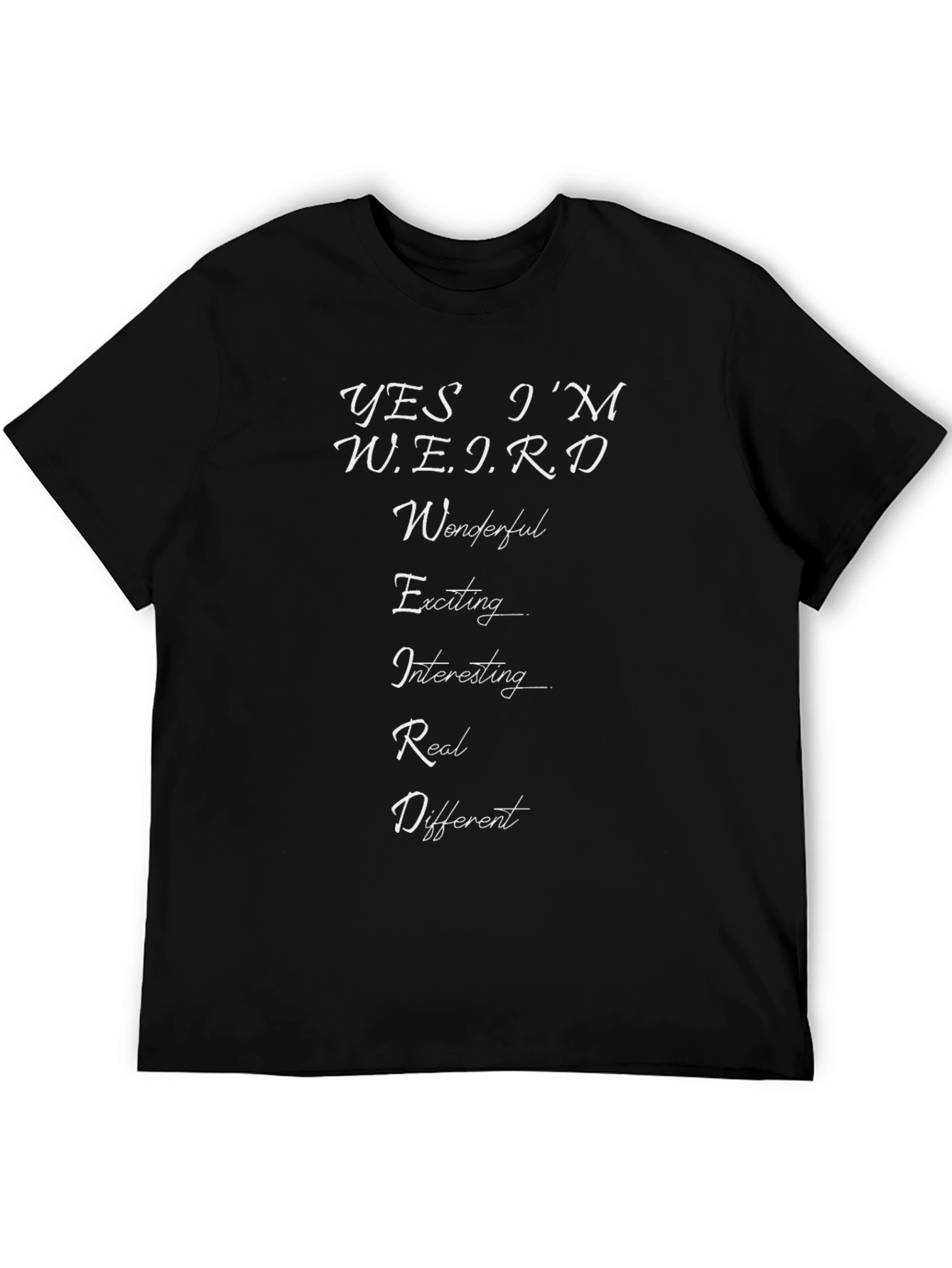 Weird Definition Graphic T-Shirt - Black