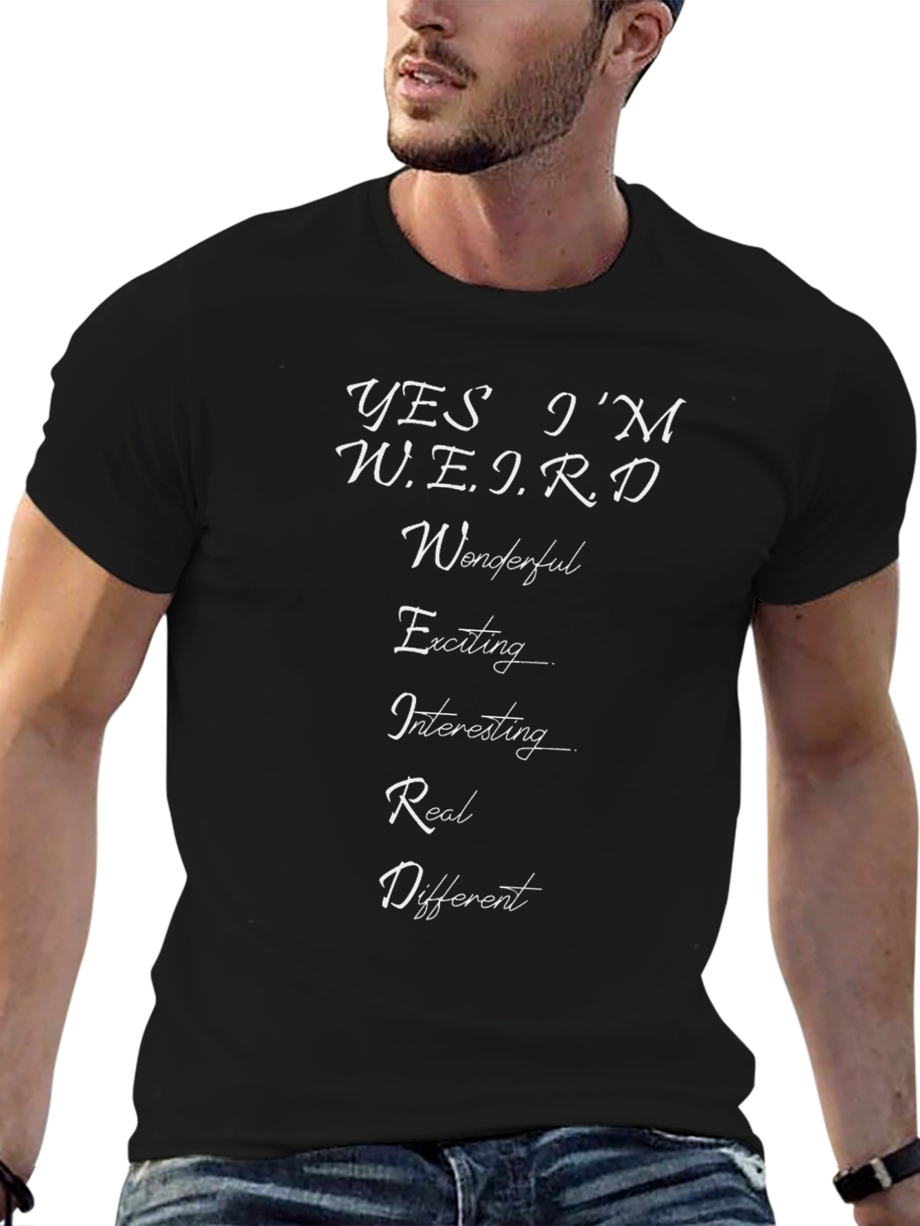 Weird Definition Graphic T-Shirt - Black