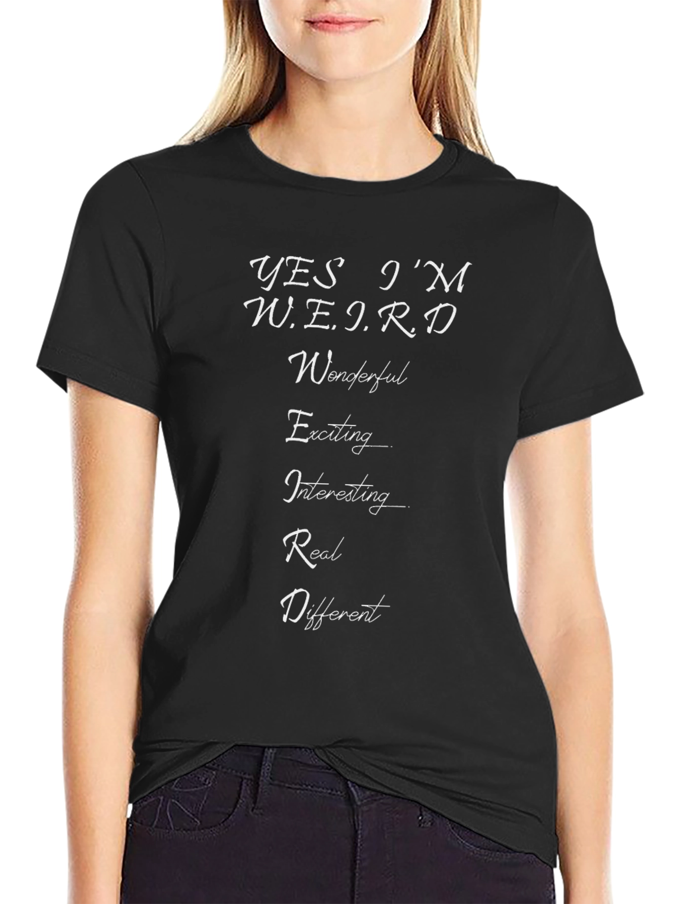 Weird Definition Graphic T-Shirt - Black