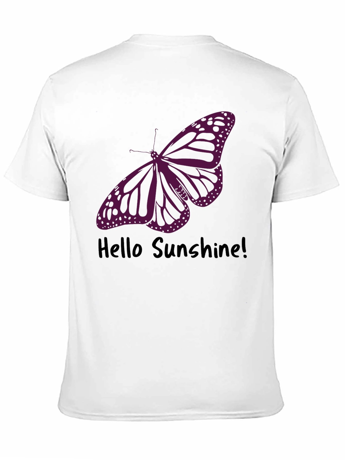 Butterfly Graphic Tee - Hello Sunshine Black T-Shirt
